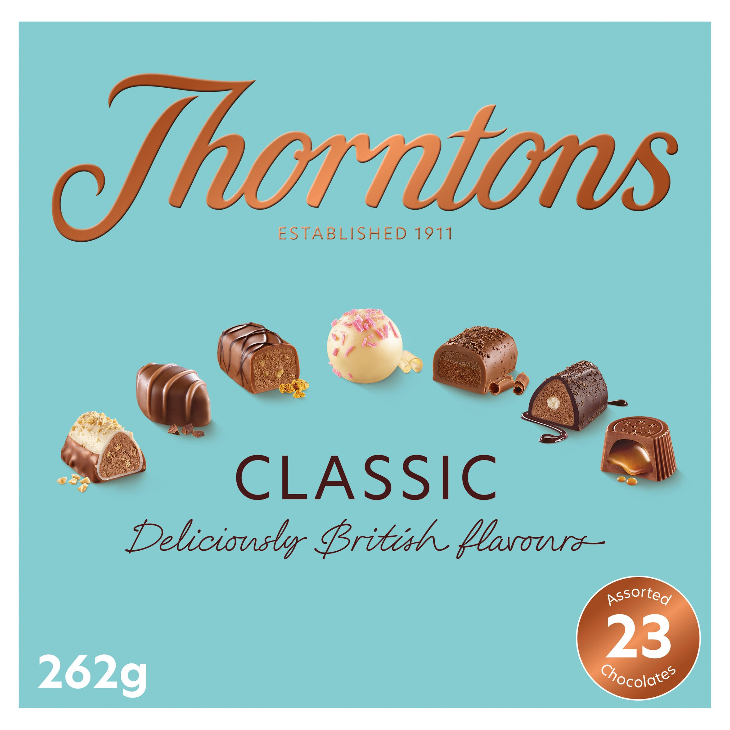 Thorntons Classic Collection Of Milk, Dark & White Chocolate 449G