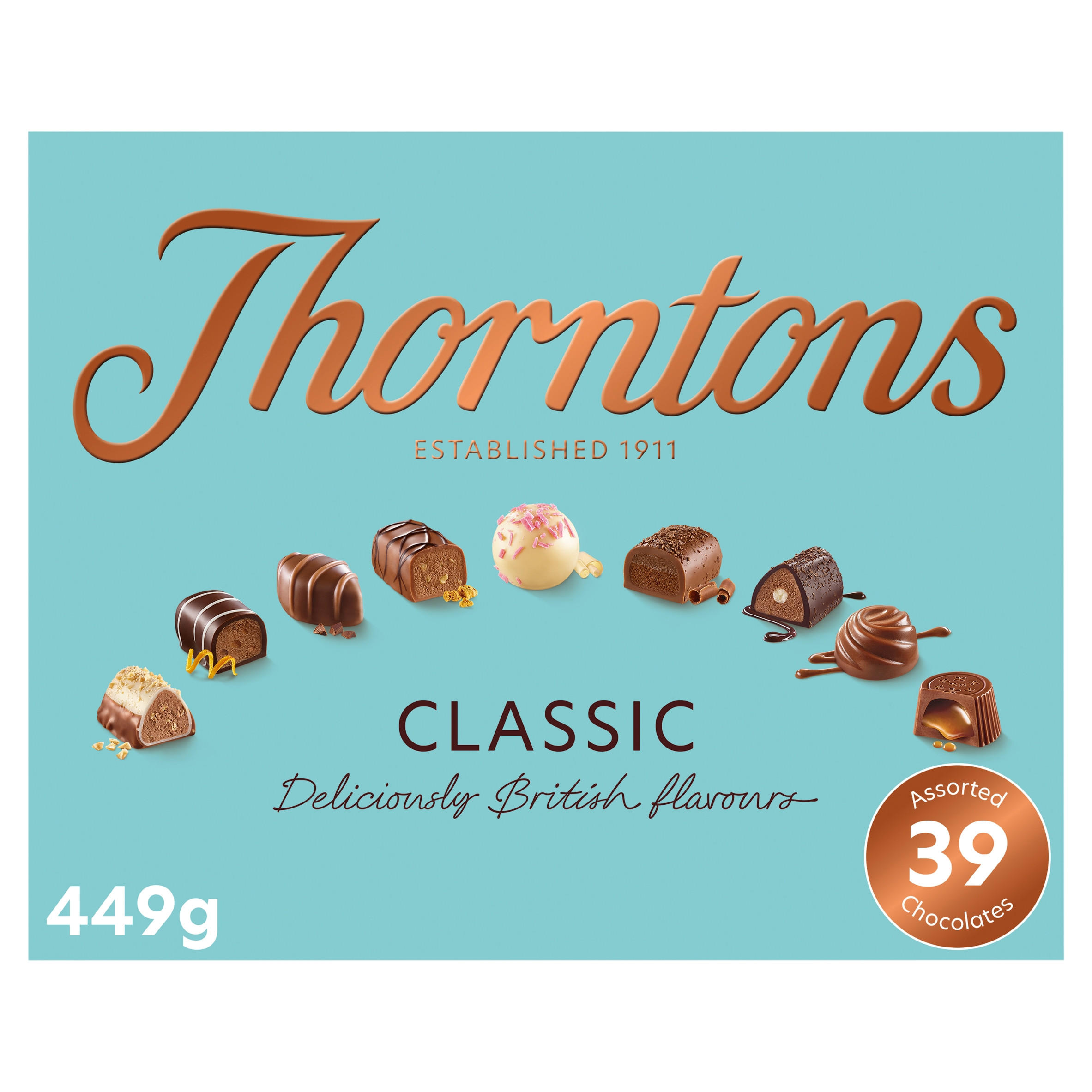 Thorntons Classic Collection Milk, Dark & White Chocolate Gift Box 449g