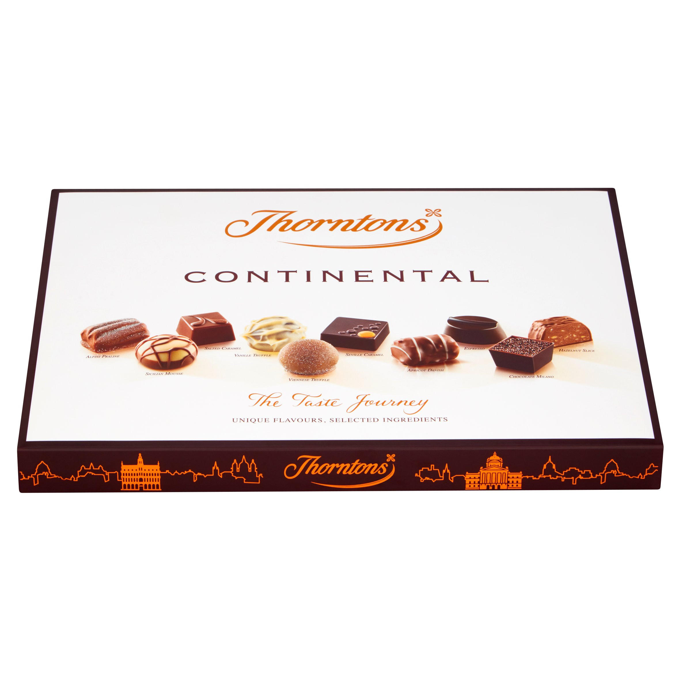 Thorntons Continental Milk, Dark, White Chocolate Gift Box 284g Gift