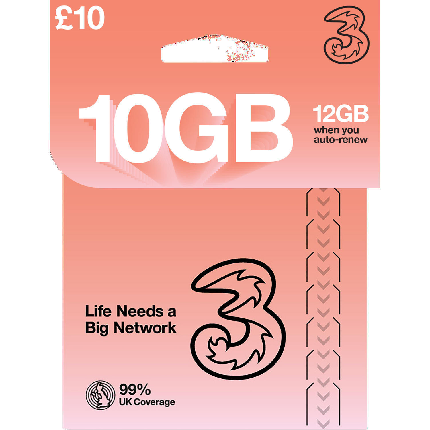 Three £10 10GB Sim Card | Sim Cards | Iceland Foods