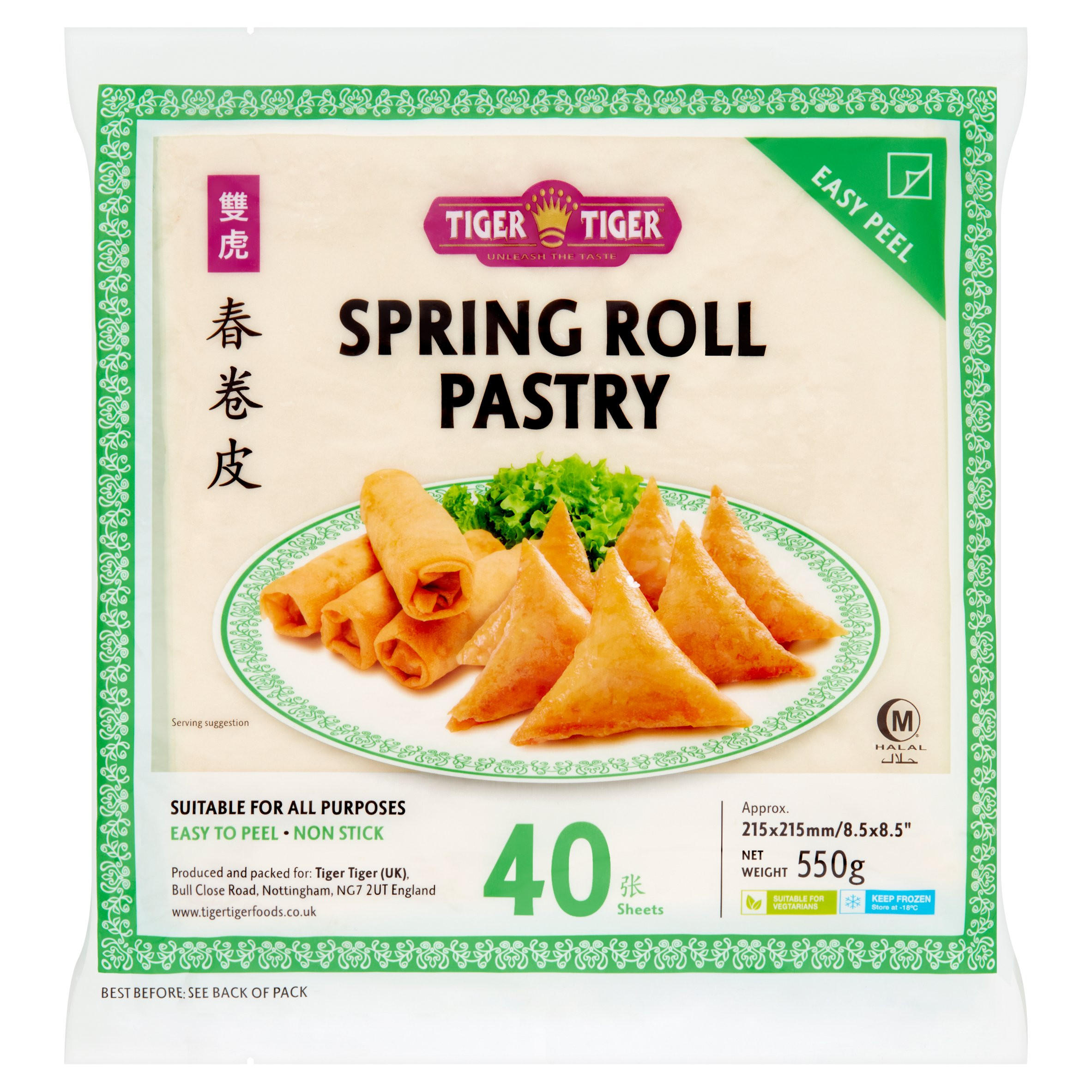 Tiger Tiger Spring Roll Pastry 40 Sheets 550g Pastry Iceland Foods
