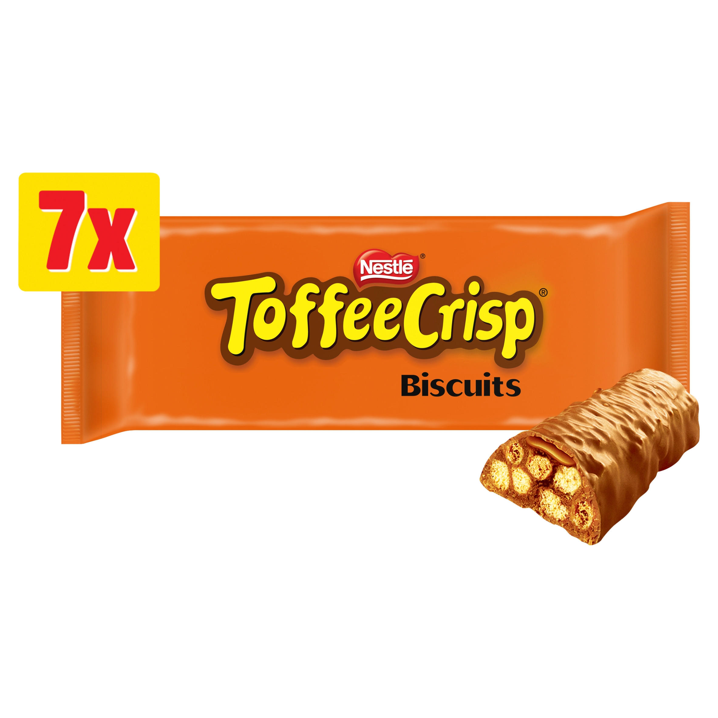 Toffee Crisp Biscuit Bar 7 Pack Multipack 130.9g
