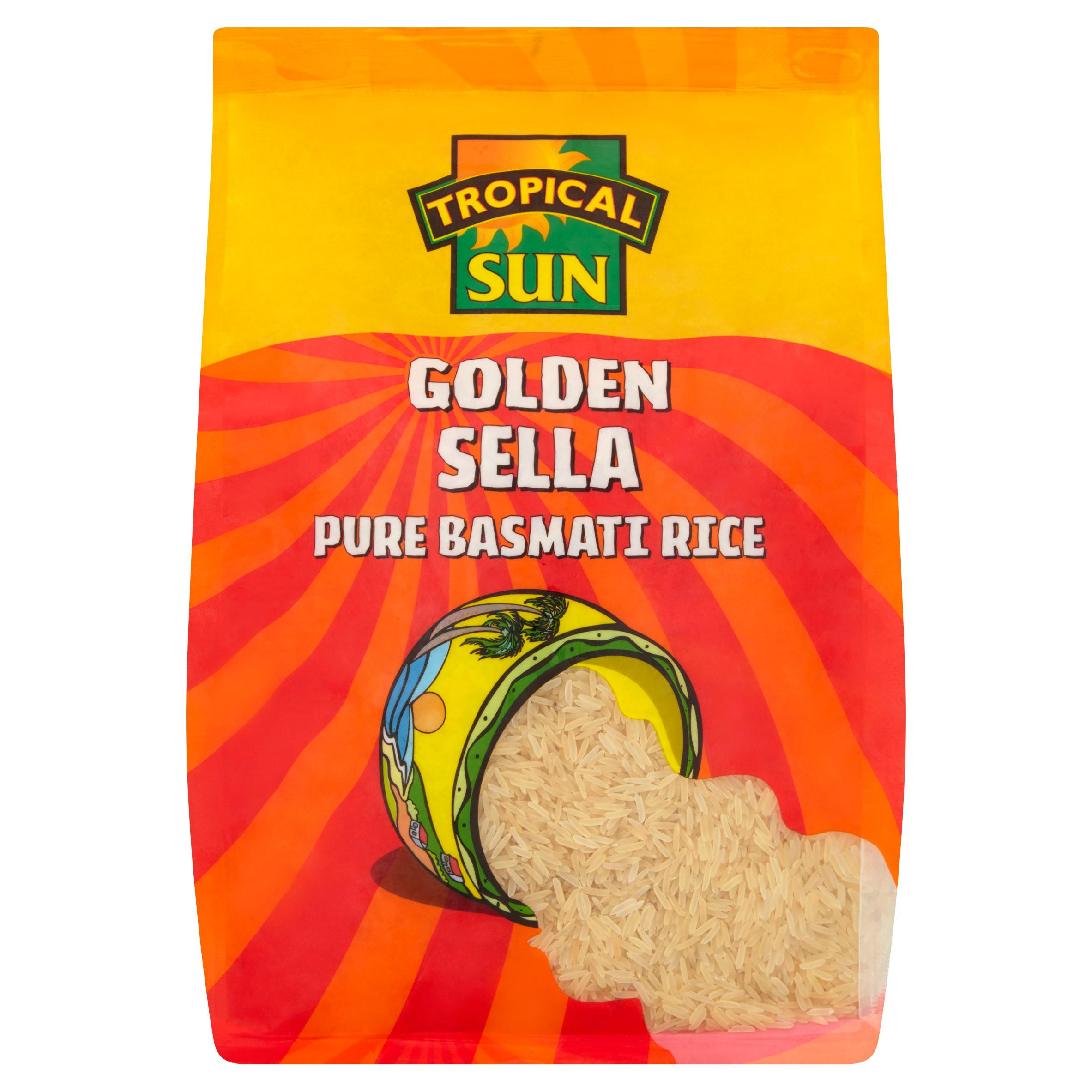 Tropical Sun Golden Sella Pure Basmati Rice 2kg Rice, Grains & Pulses Iceland Foods