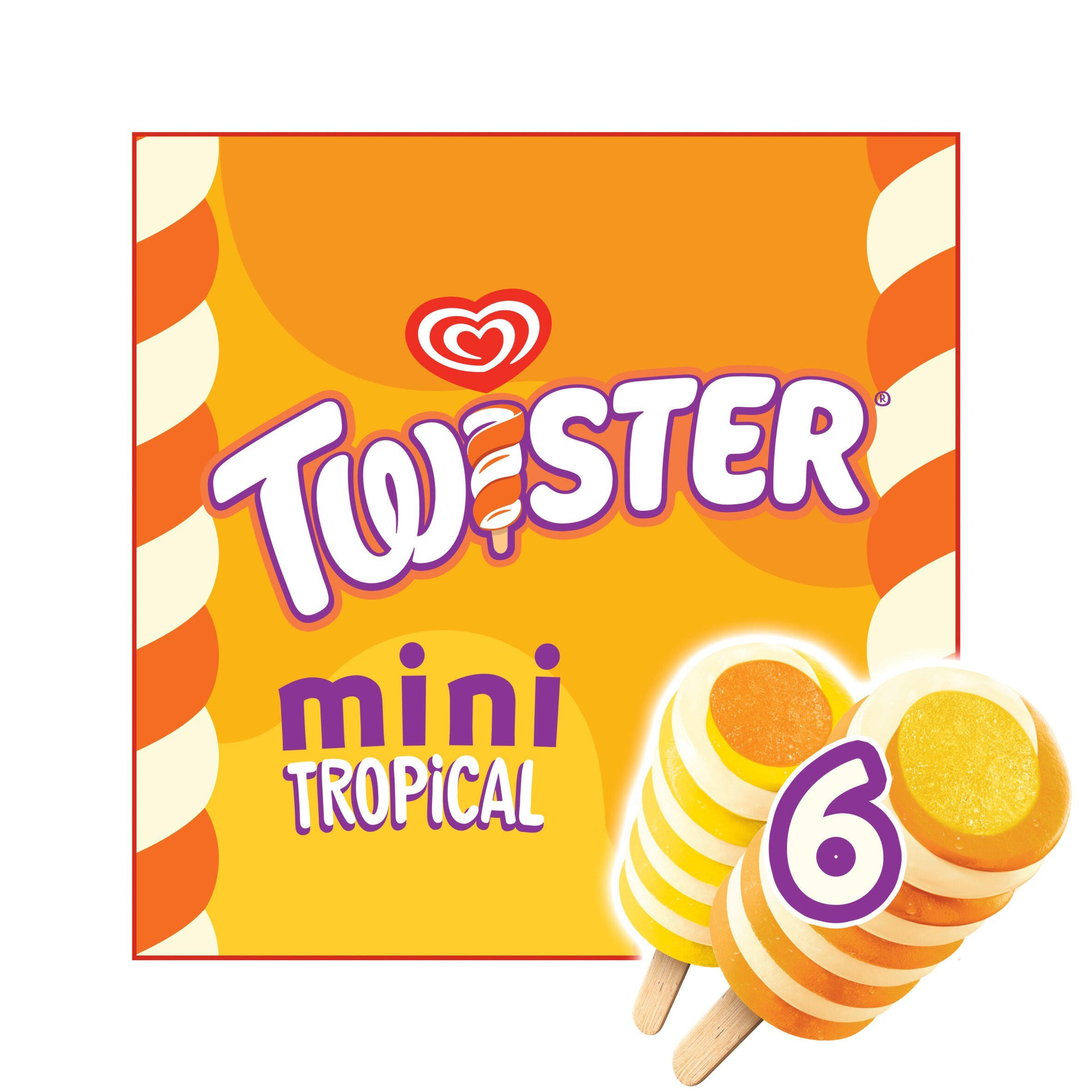 Wall's Twister Ice Lolly Mini Tropical 6x 50 ml