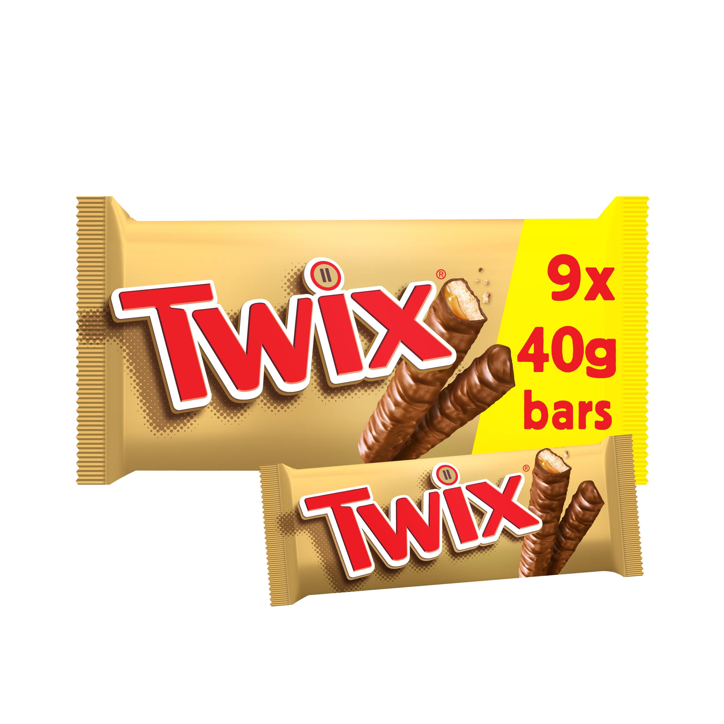 Twix Caramel Multipack Chocolate Bars 40g x 9