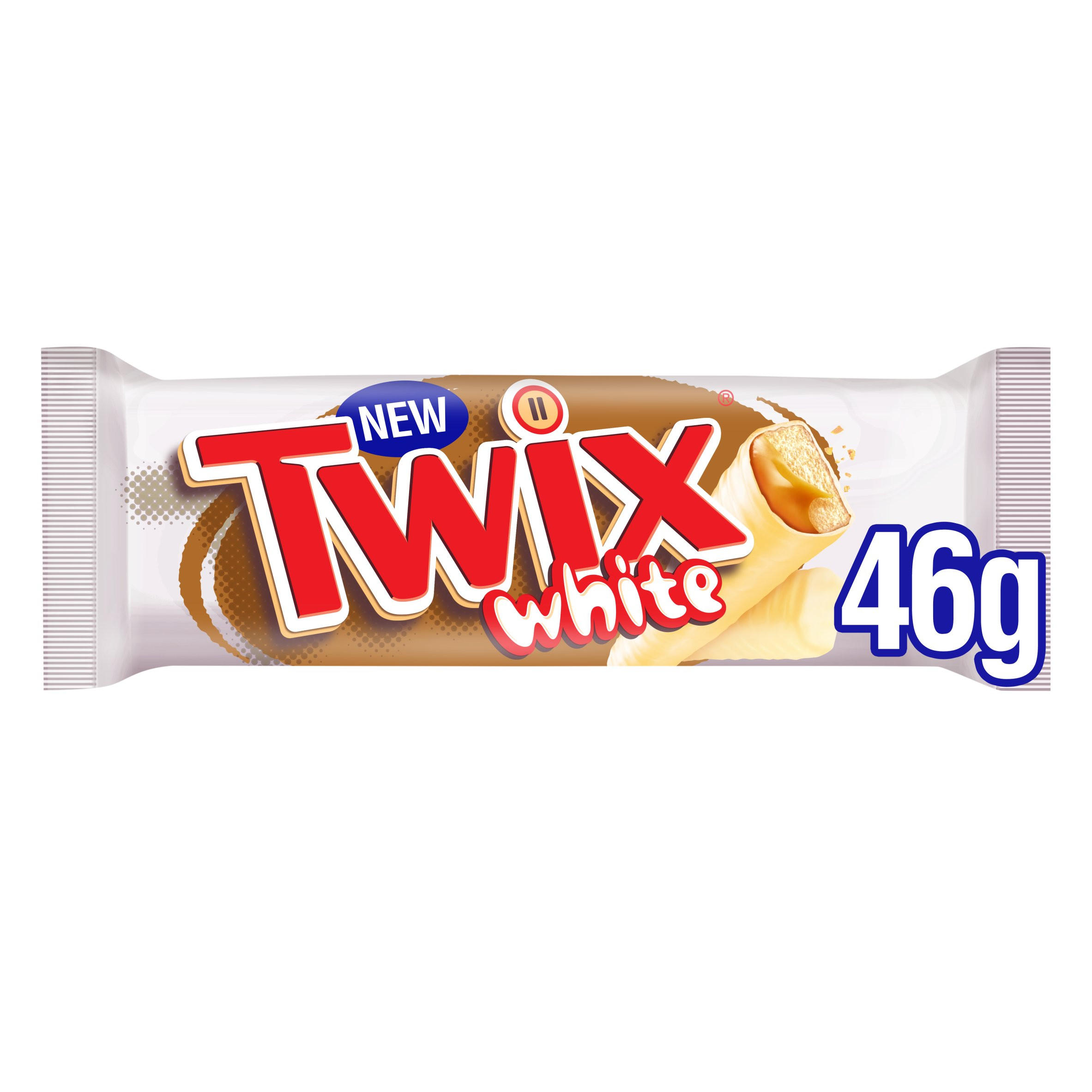 Twix Caramel & White Chocolate Fingers Biscuit Snack Bar 46g | Single ...