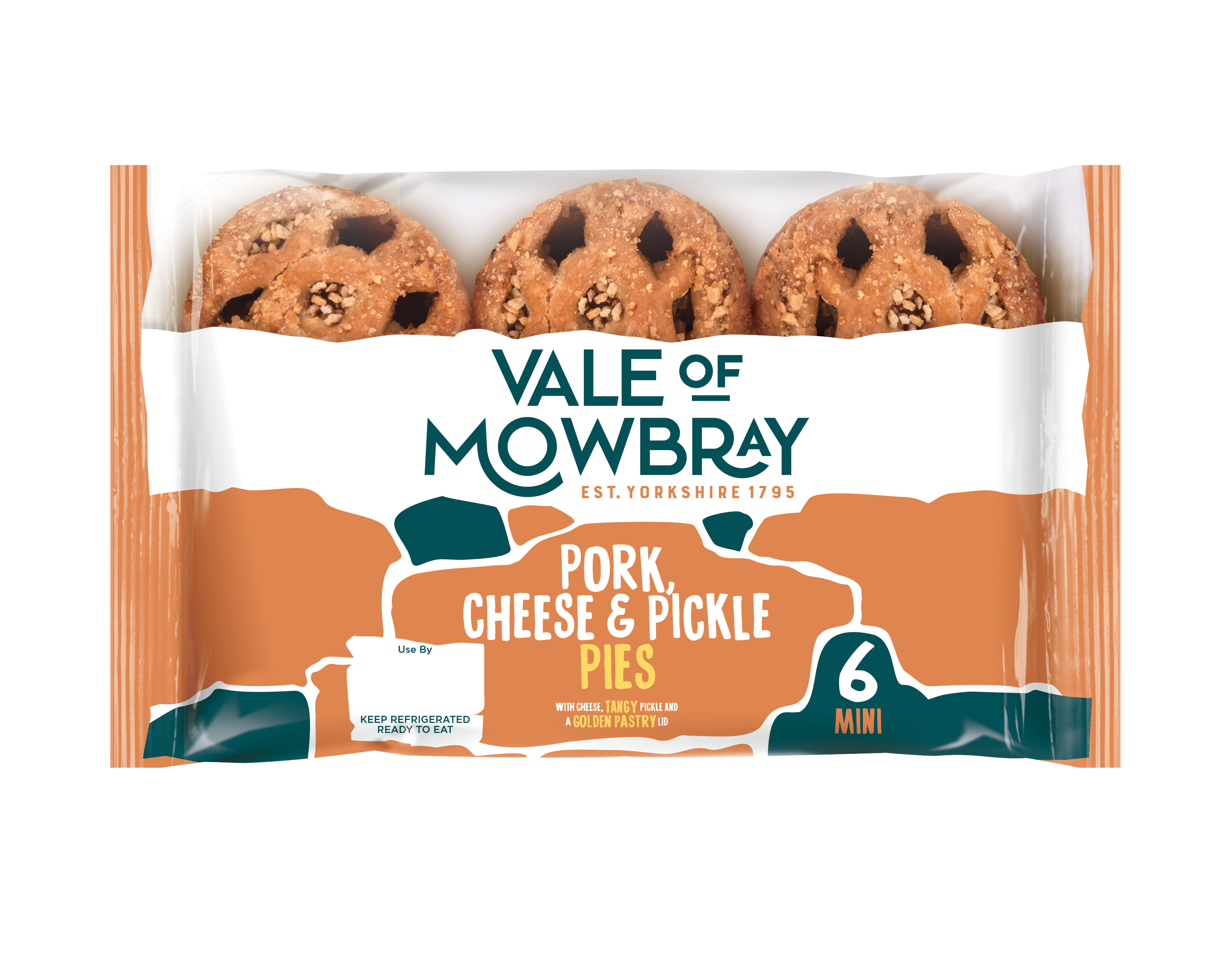 Vale of Mowbray 6 Mini Pork, Cheese and Pickle Pies
