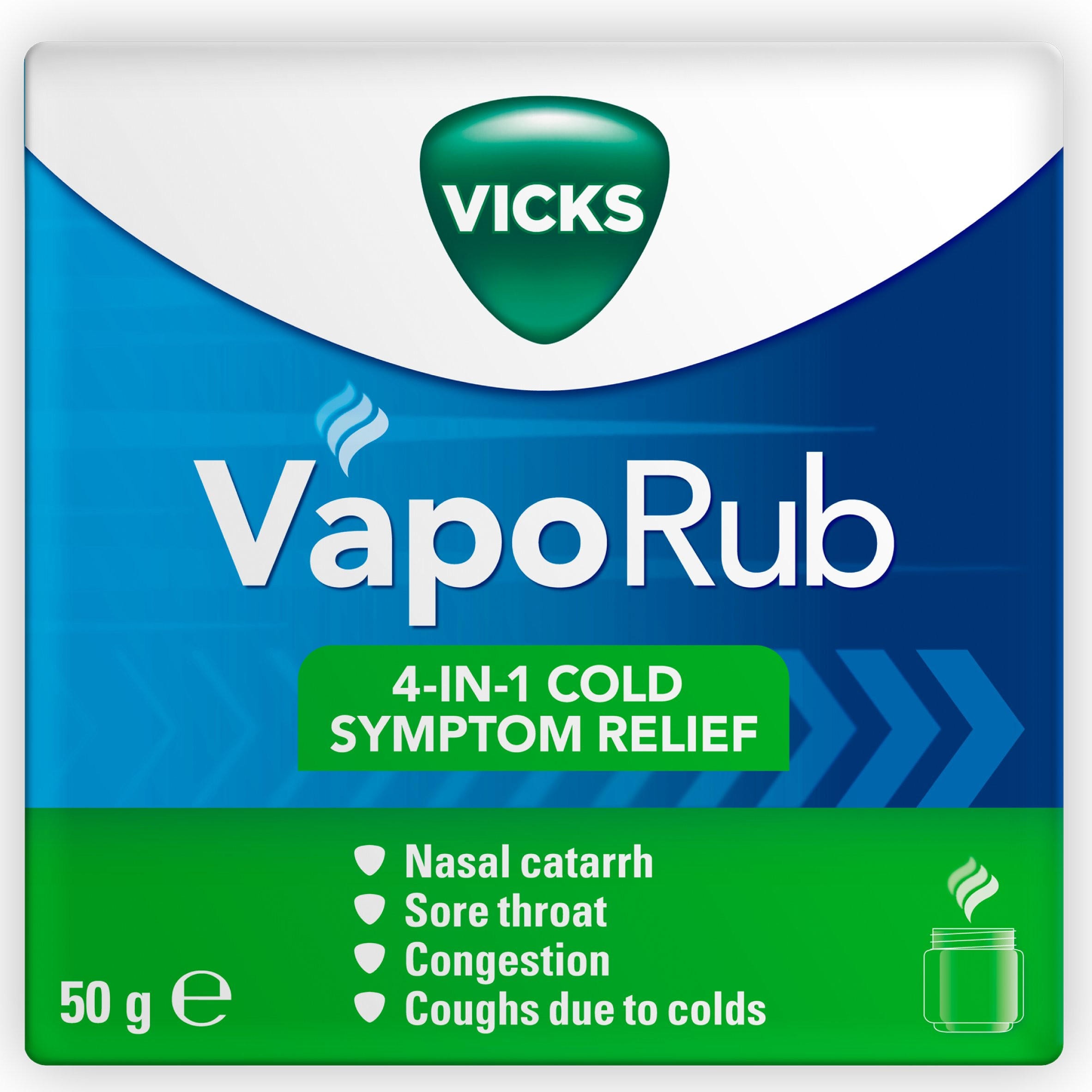 Vicks VapoRub relief of cough cold & flu like symptoms Jar 50g Medicines Iceland Foods