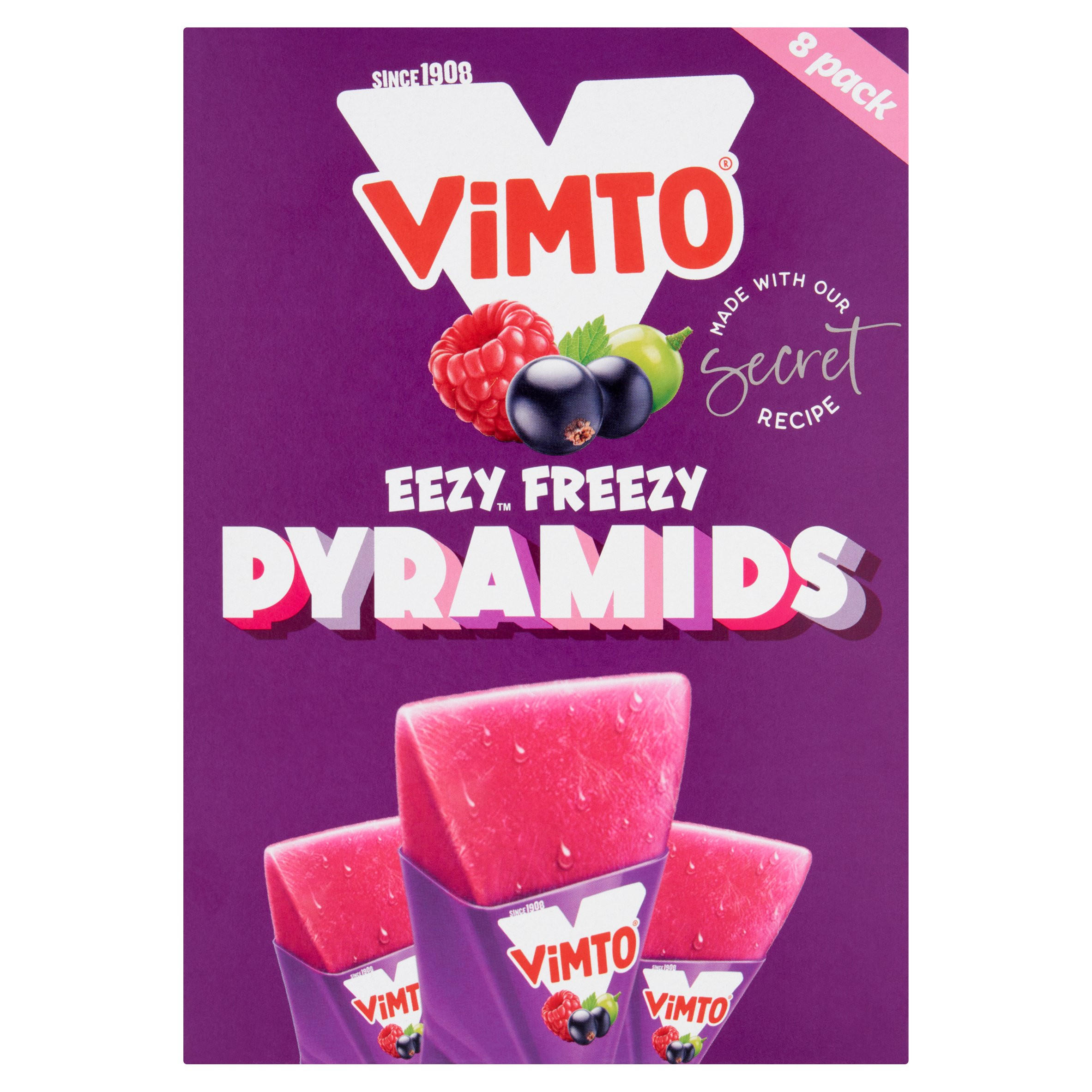 Vimto Eezy Freezy Pyramids 8 x 62ml | Freeze Pops | Iceland Foods