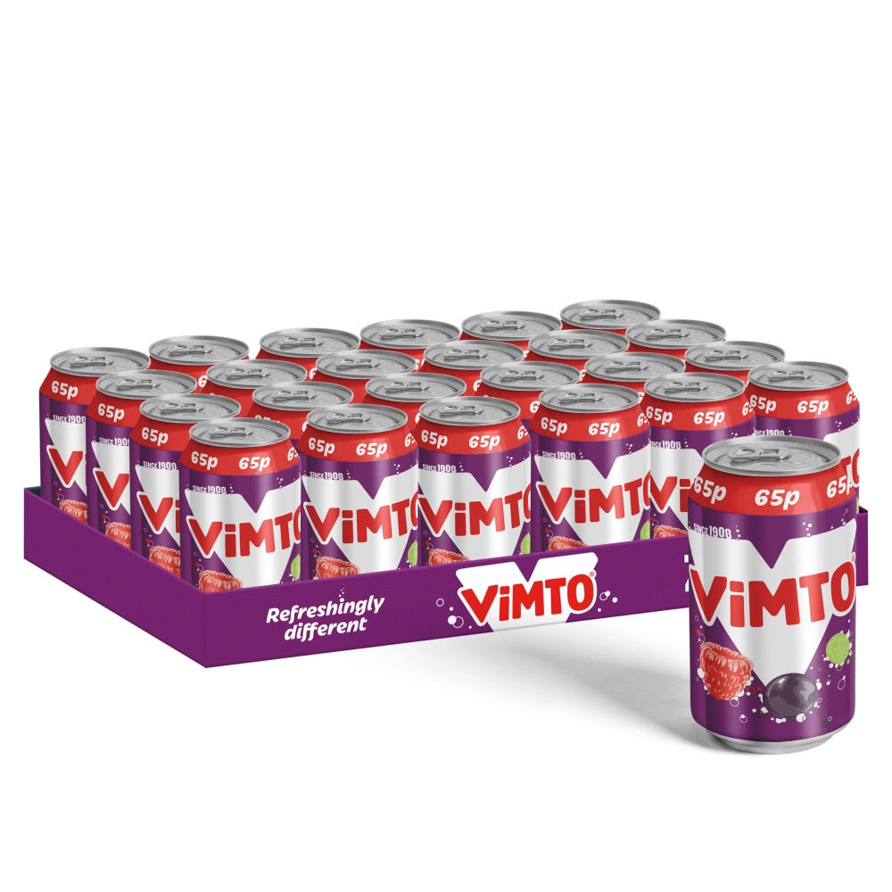 海外並行輸入正規品 Fizzy Vimto Original Foods Iceland | 330ml x 24 Cans 炭酸飲料