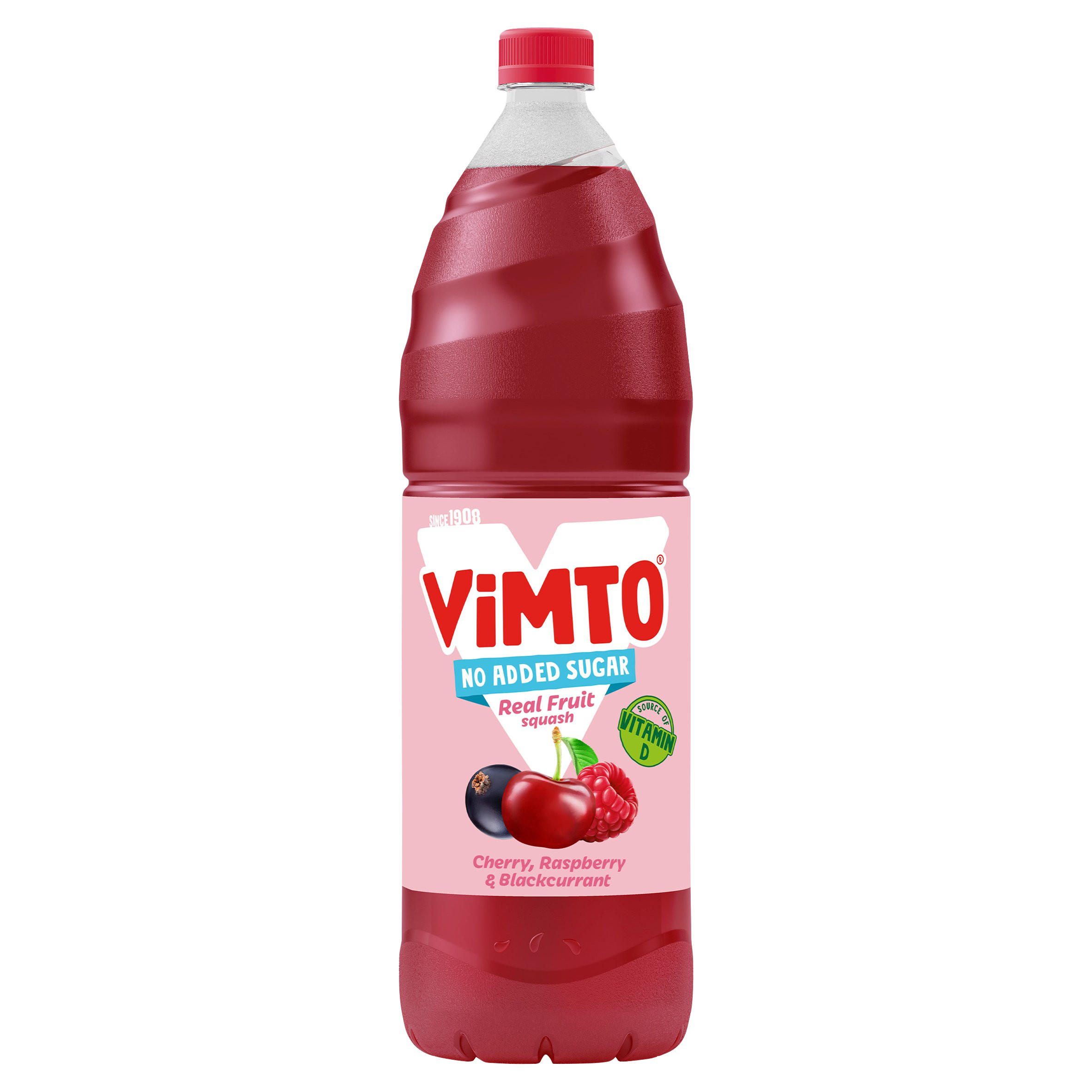 ViMTO Real Fruit Squash Cherry, Raspberry & Blackcurrant 1.5 Litre