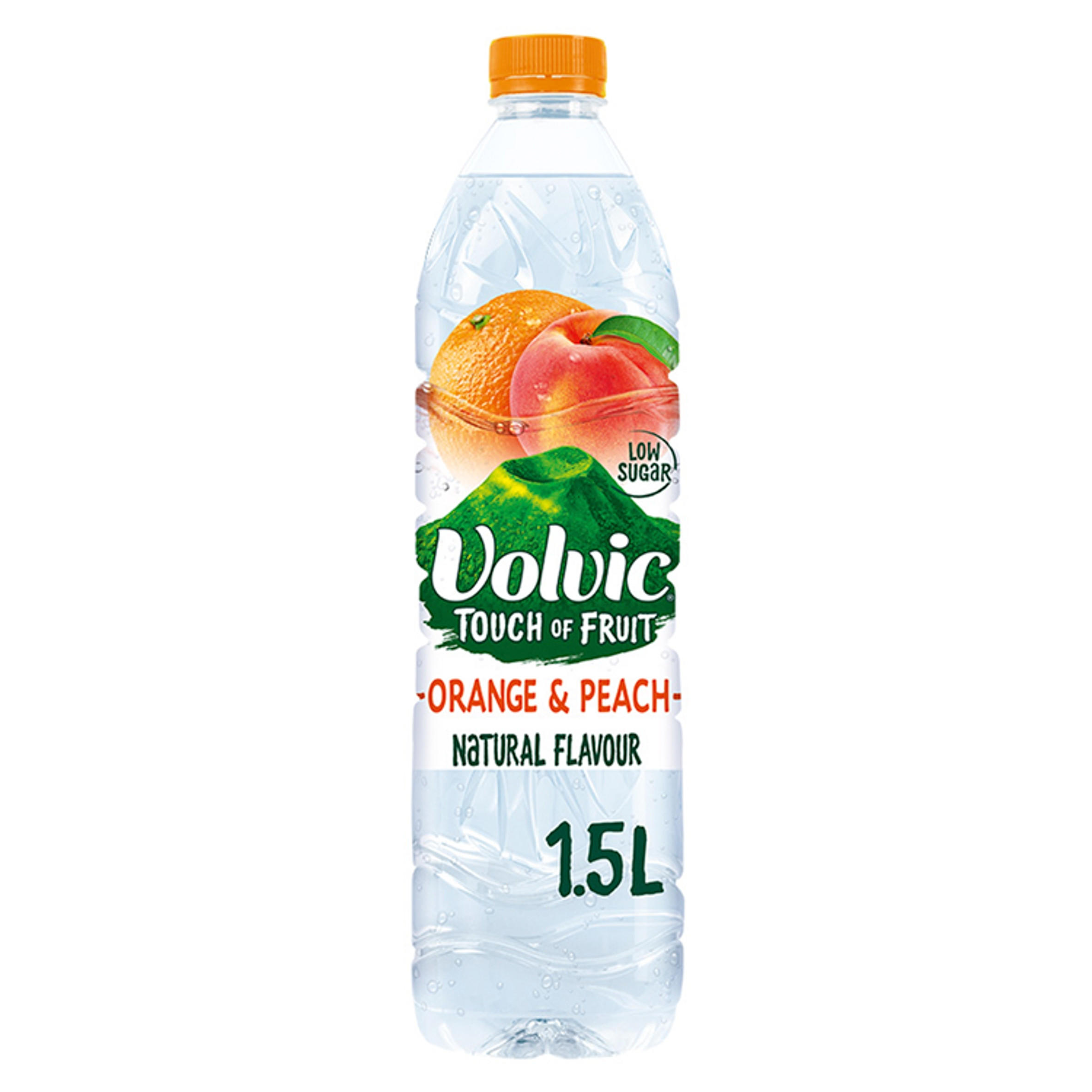Volvic Touch of Fruit Low Sugar Orange & Peach Natural Flavoured Water
