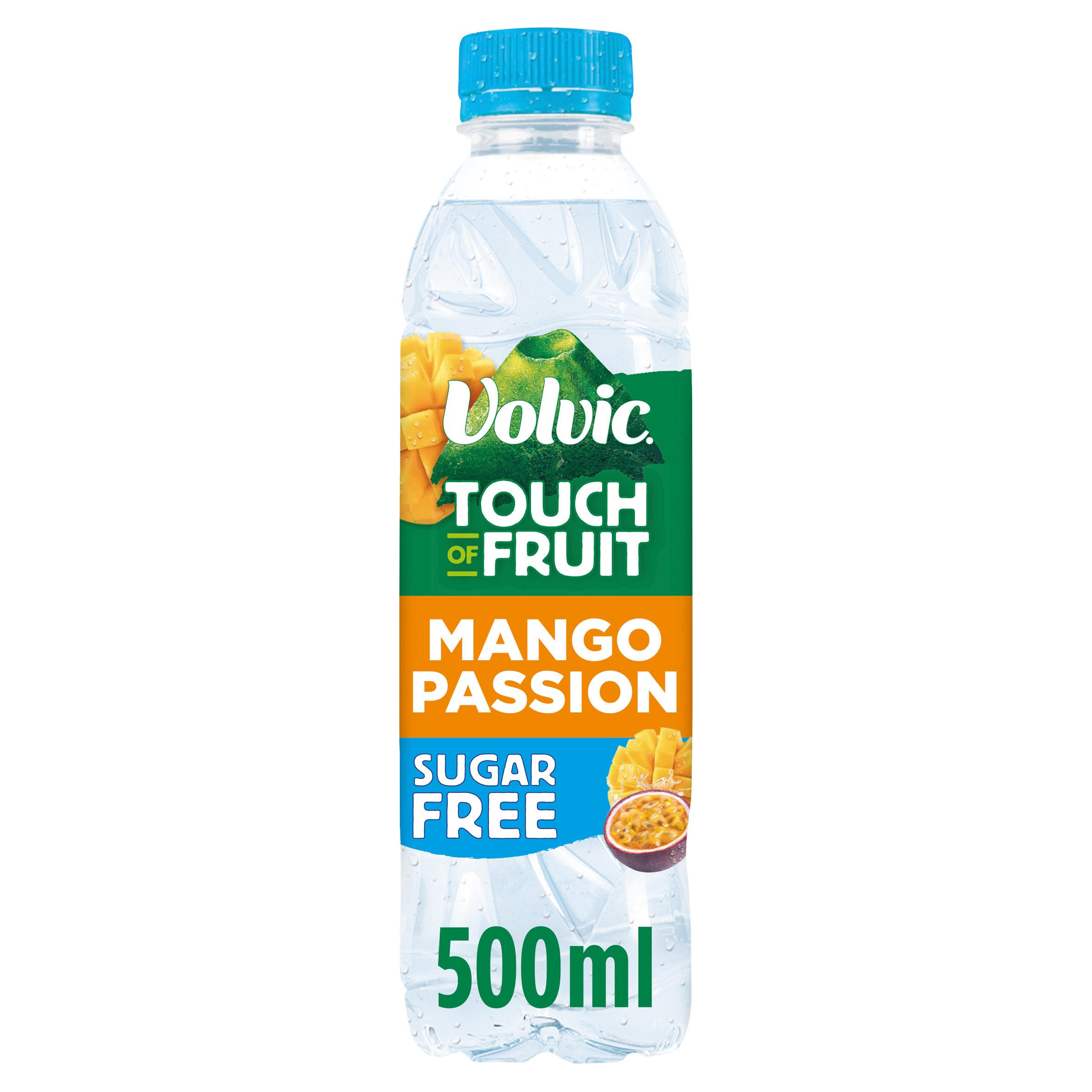 Volvic Touch of Fruit Sugar Free Mango Passion Natural Flavoured Water 500ml Still & Flavoured