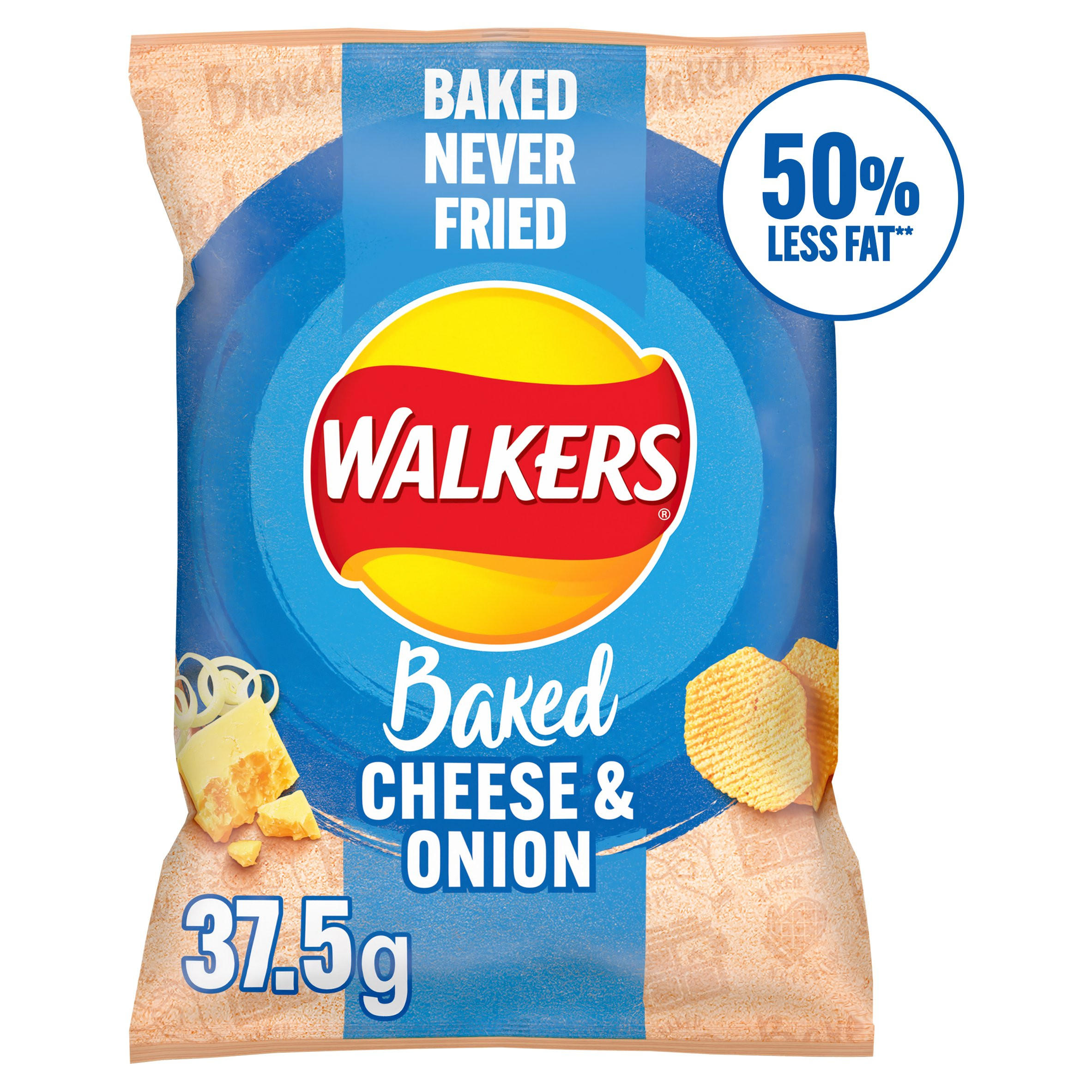 WALKERS Baked Cheese & Onion Flavour 37.5g Multipack Crisps Iceland Foods WALKERS Baked Cheese & Onion Flavour 37.5g Multipack Crisps Iceland Foods