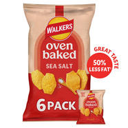 Walkers Baked Sea Salt Multipack Snacks Crisps 6 X 22g Multipack Walkers Baked Sea Salt Multipack Snacks Crisps 6 X 22g Multipack