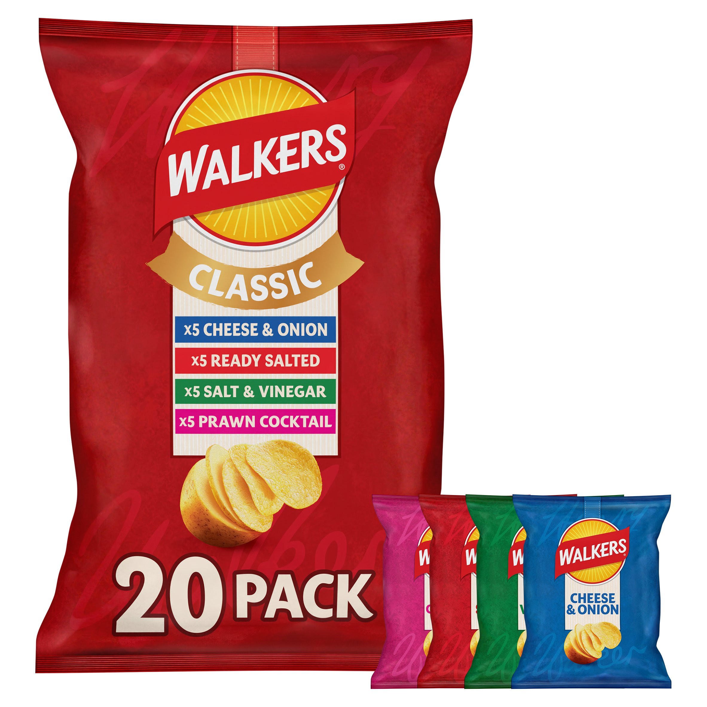 Walkers Classic Variety Multipack Crisps 20 X 25g Multipack Crisps Walkers Classic Variety Multipack Crisps 20 X 25g Multipack Crisps