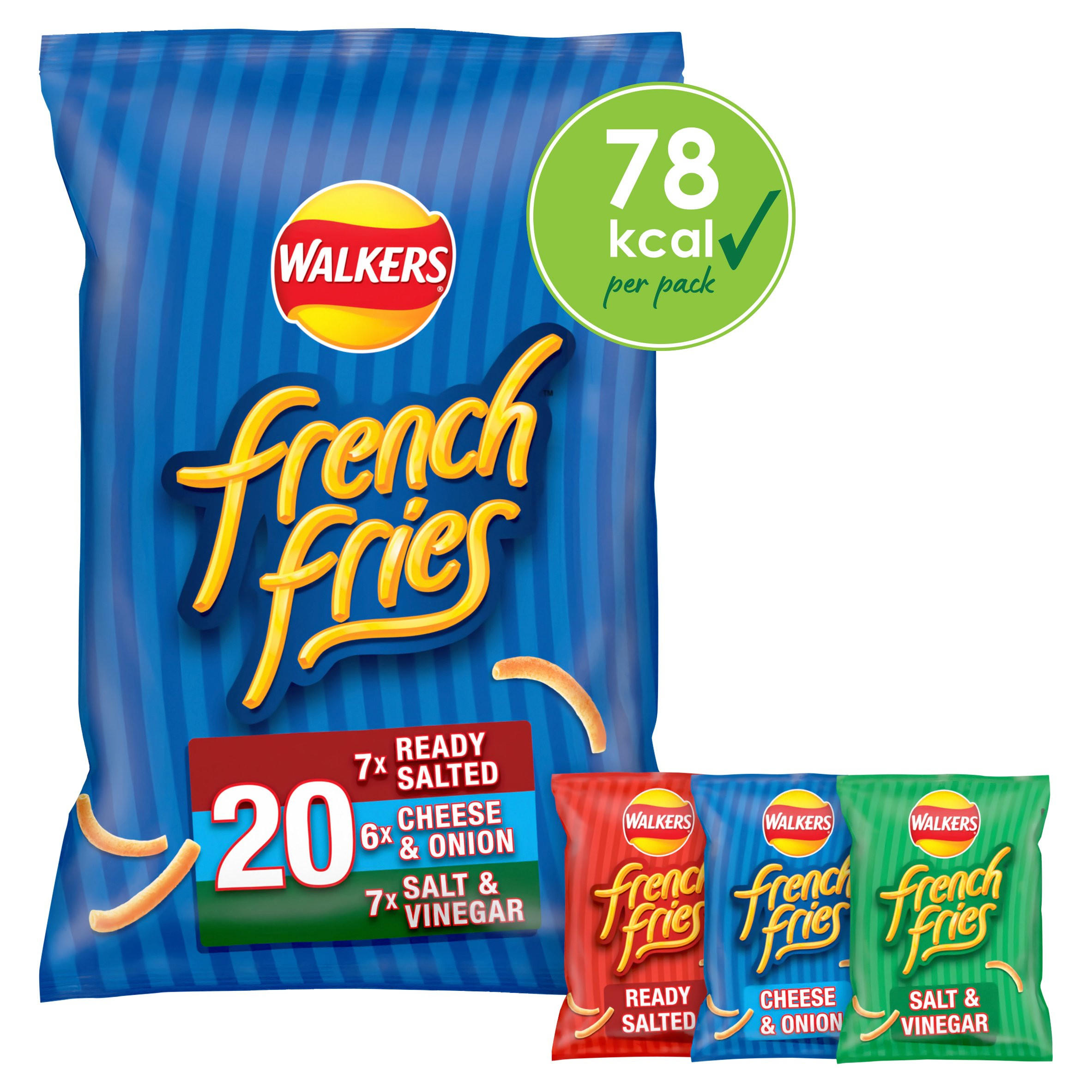 Walkers French Fries Variety Multipack Crisps Snacks 20 x 18g