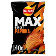 Walkers Max Punchy Paprika Sharing Crisps 140g Sharing Crisps 
