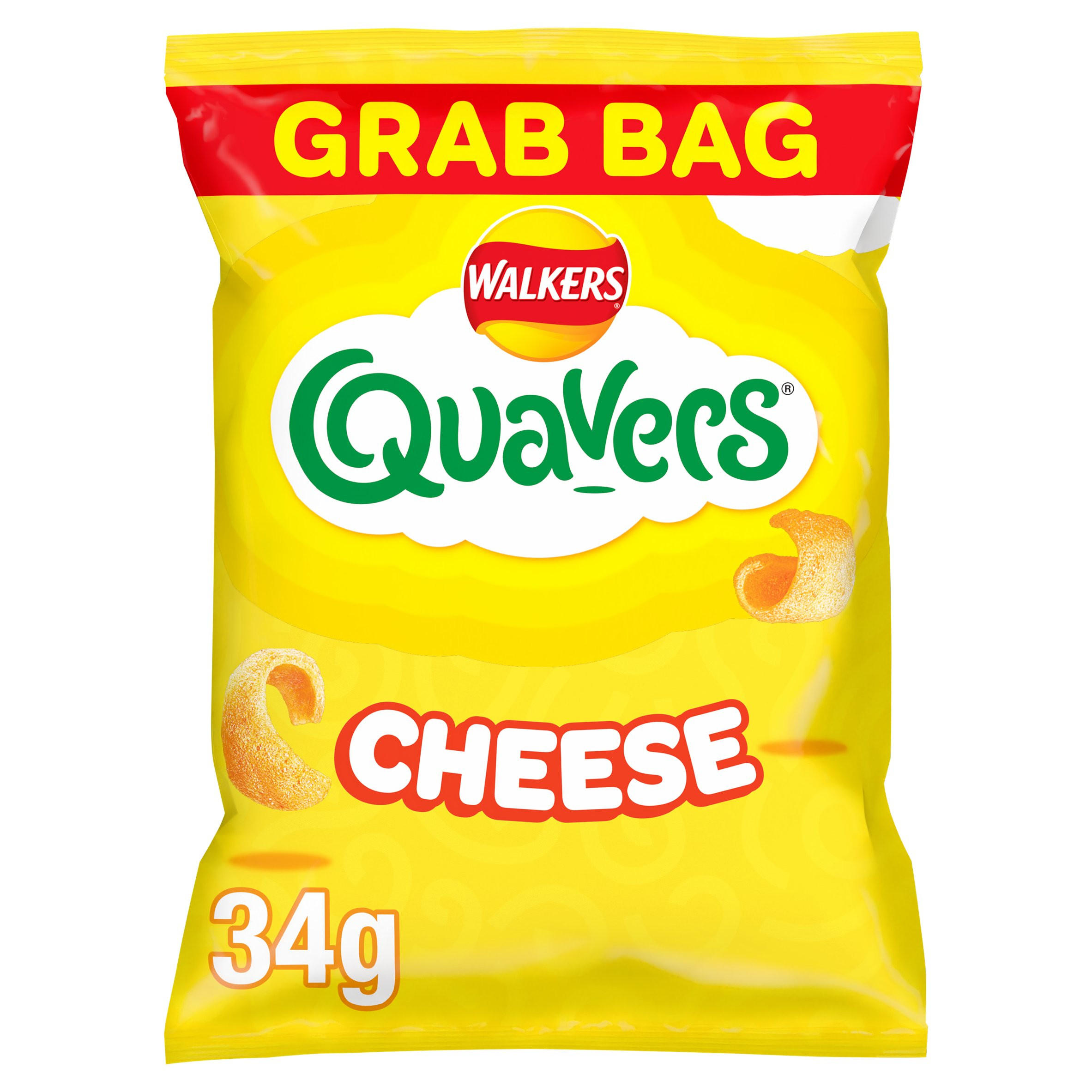 Walkers Quavers Cheese Snacks Crisps 34g Sharing Crisps Iceland Foods