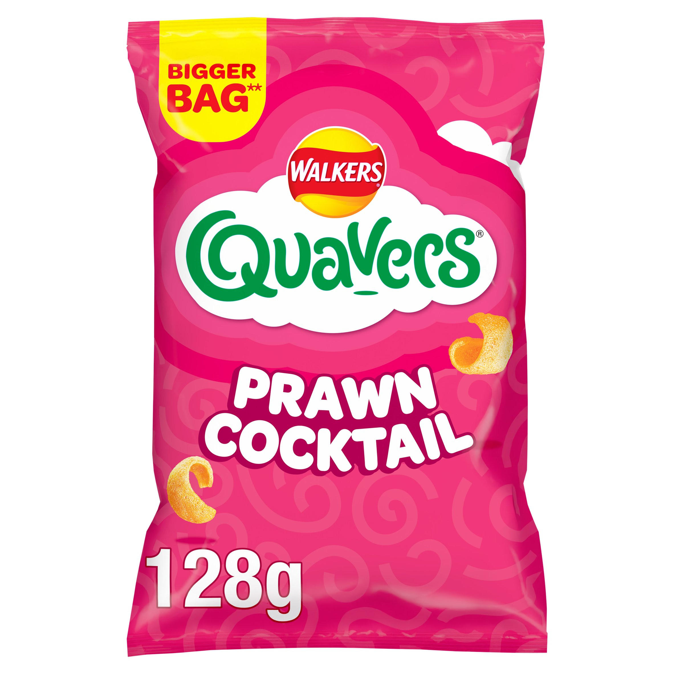 Walkers Quavers Prawn Cocktail Sharing Snacks 128g Sharing Crisps Walkers Quavers Prawn Cocktail Sharing Snacks 128g Sharing Crisps