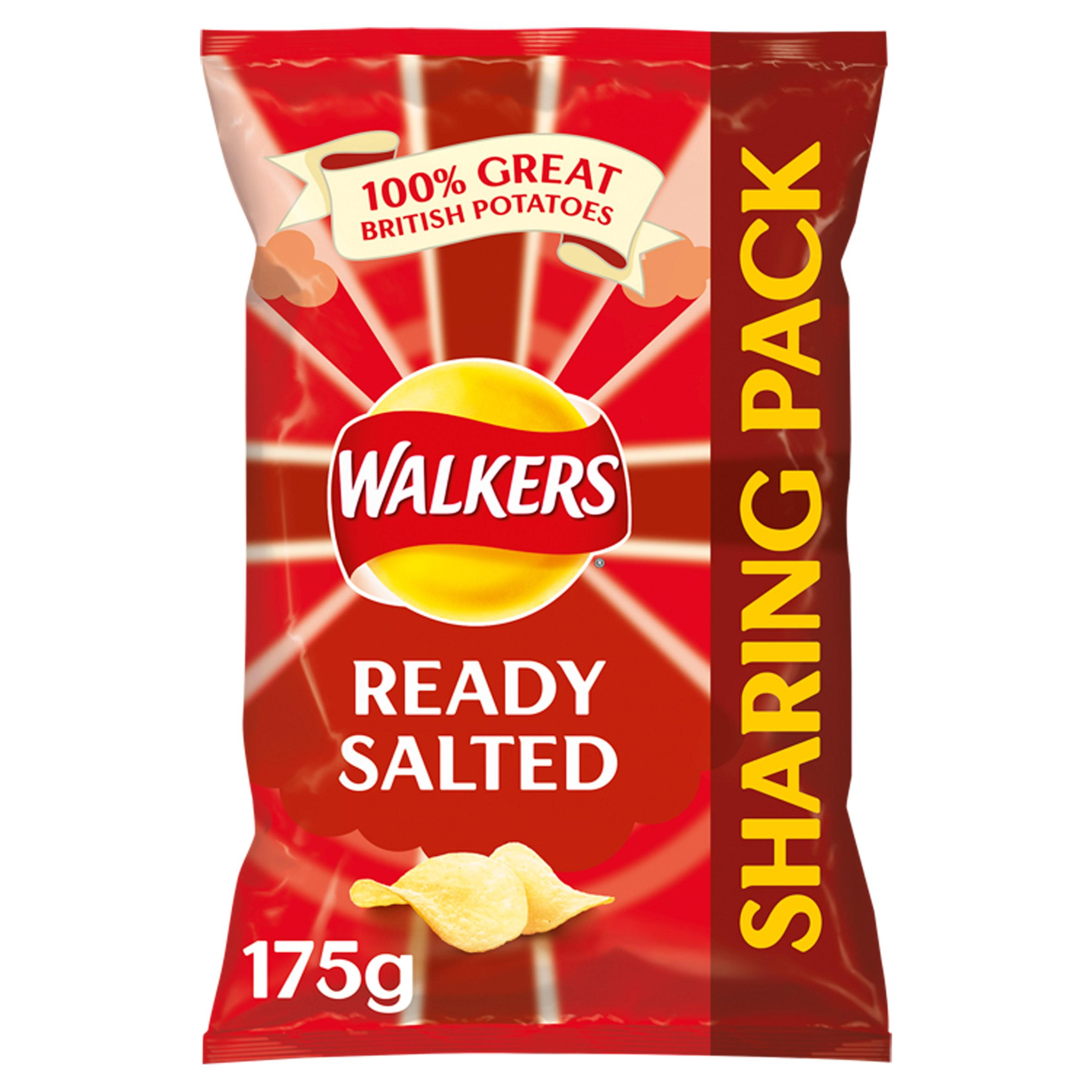 Walkers Ready Salted Crisps 175g Sharing Crisps Iceland Foods