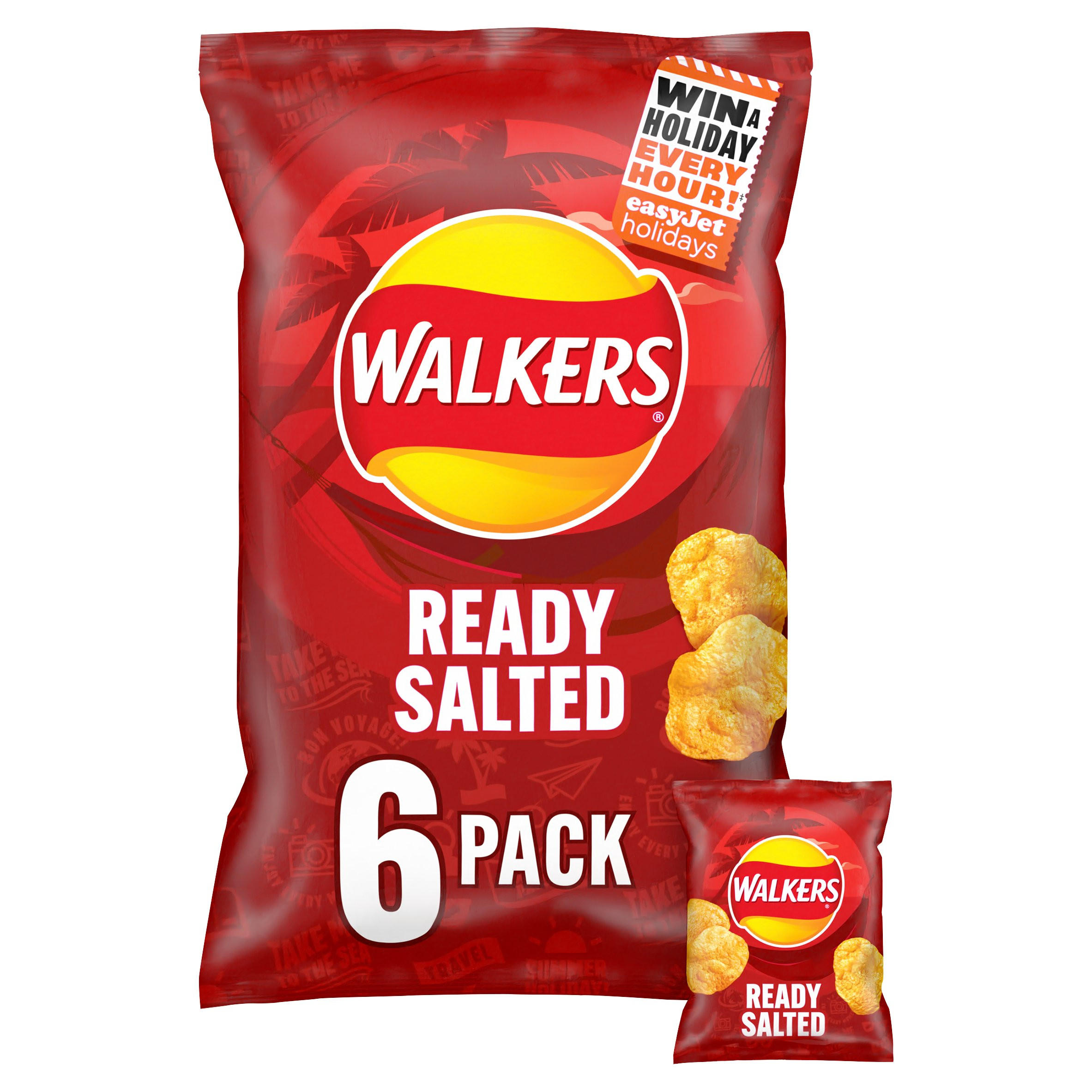 Walkers Ready Salted Multipack Crisps 6 X 25g Multipack Crisps Walkers Ready Salted Multipack Crisps 6 X 25g Multipack Crisps