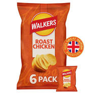 Walkers Roast Chicken Multipack Crisps 6x25g Multipack Crisps 