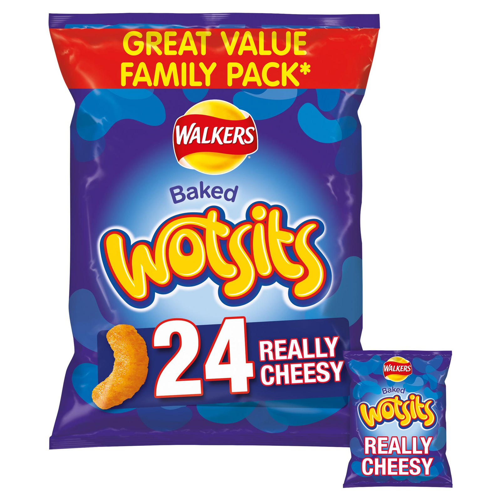 Walkers Wotsits Really Cheesy Snacks 24x16.5g Multipack Crisps