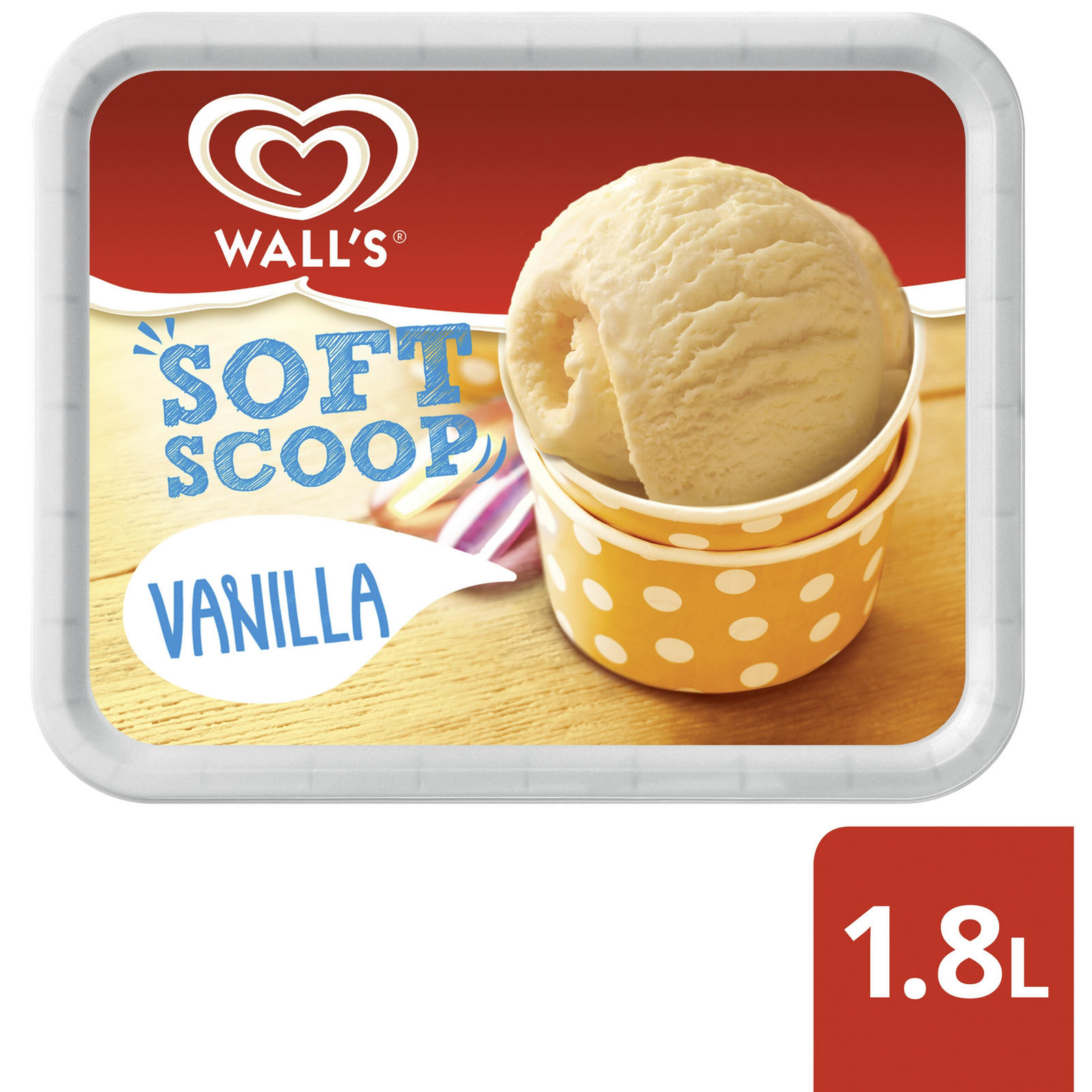  Wall s  Vanilla Ice  Cream  Dessert 1800ml Ice  Cream  Tubs 