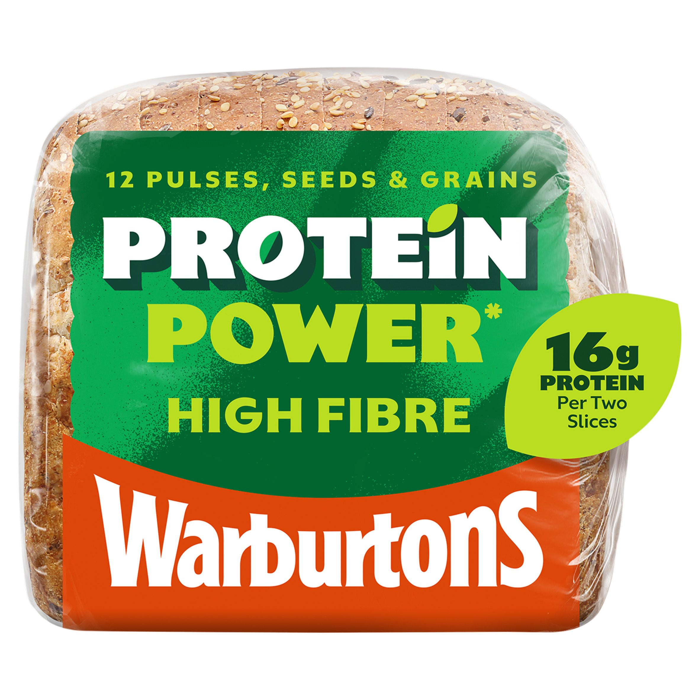 Warburtons High Fibre 12 Pulses, Seeds and Grains Protein Power 500g