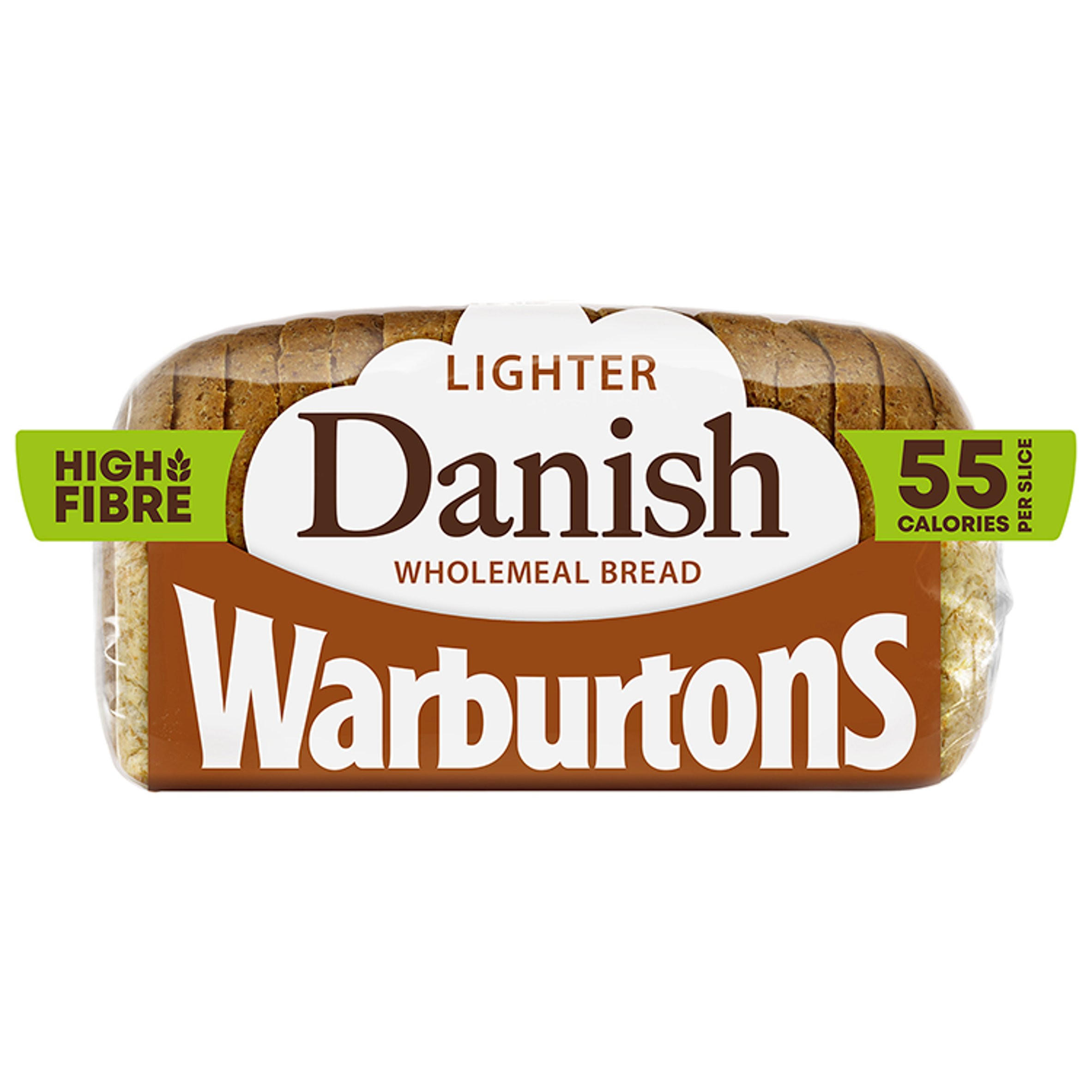 Warburtons Danish Lighter Wholemeal Bread 400g, folic acid free