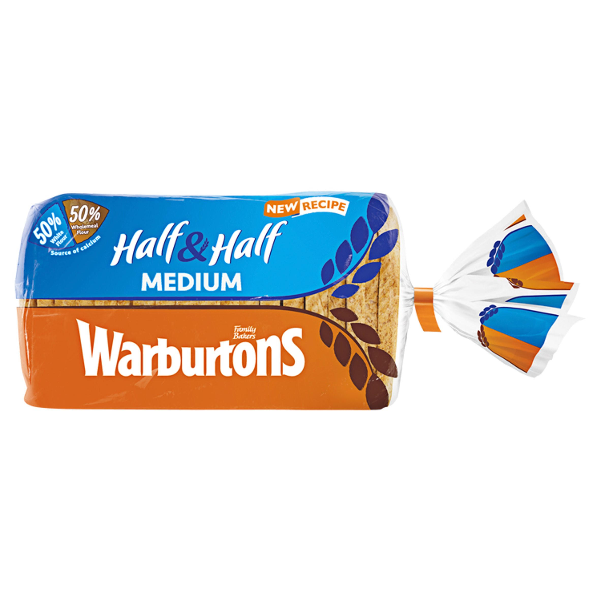 Warburtons Half Half Medium 800g Half Half Bread Iceland Foods