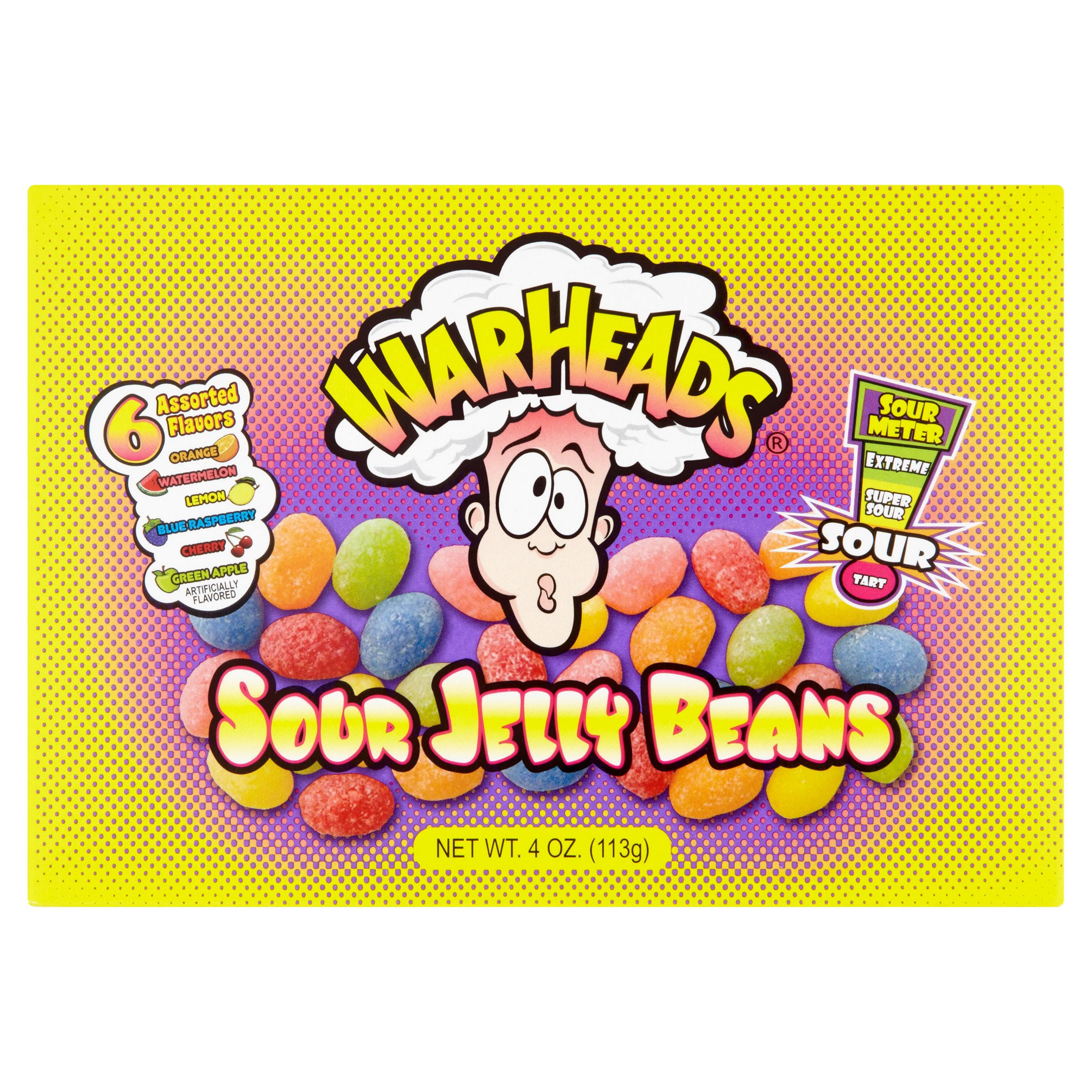 Warheads Sour Jelly Beans 6 Assorted Flavors 113g Sweets Iceland Foods