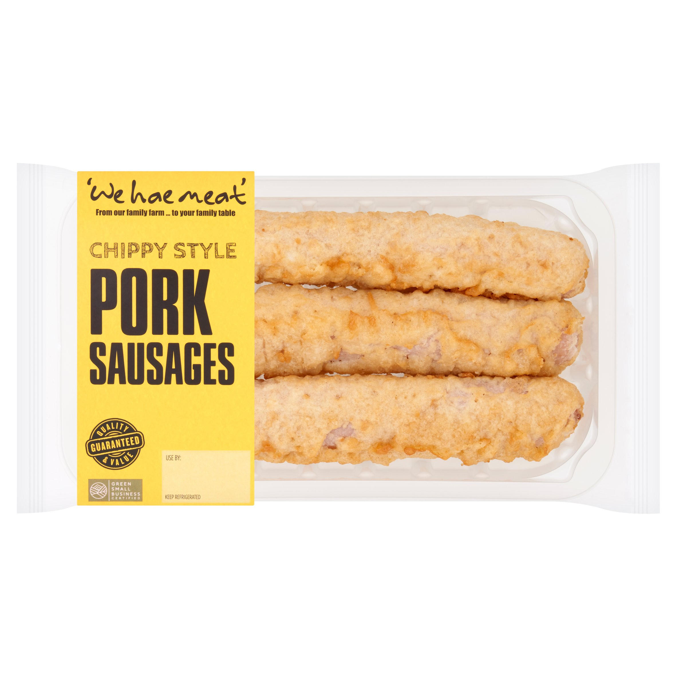 We Hae Meat Chippy Style Pork Sausages 300g 