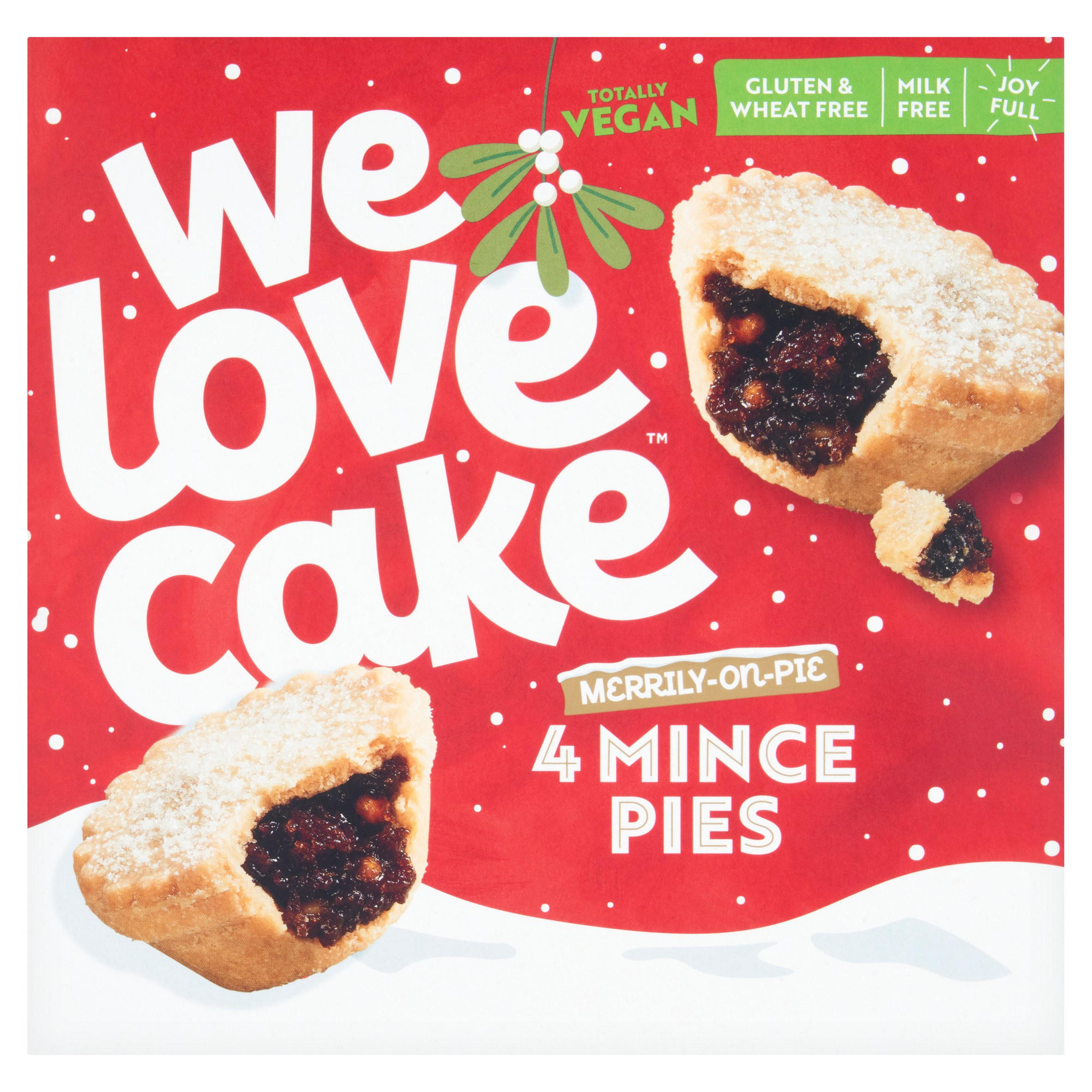 We Love Cake Festive Mince Pies 220g, folic acid free