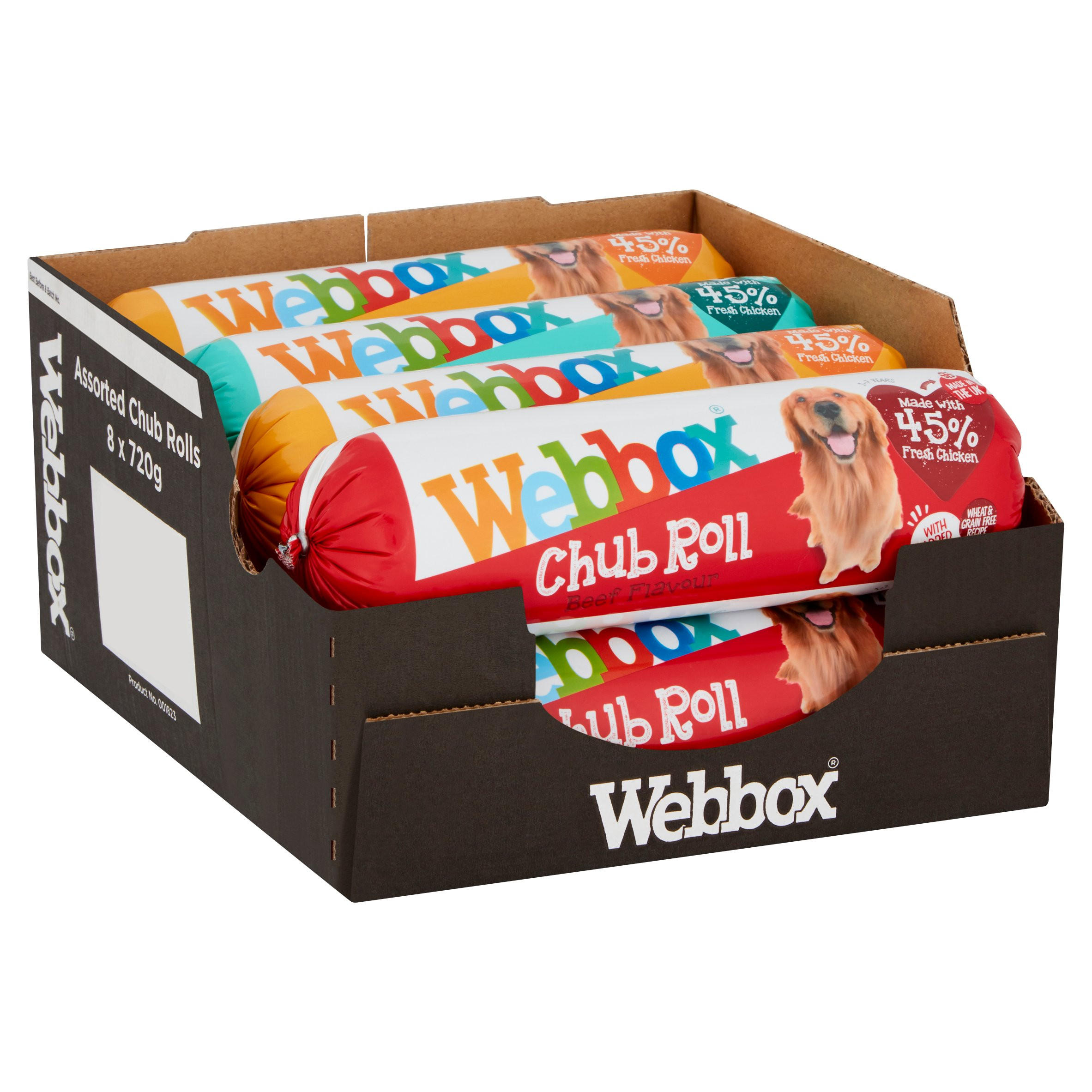 Webbox Chub Roll Assorted 8 x 720g Pet Food Iceland Foods