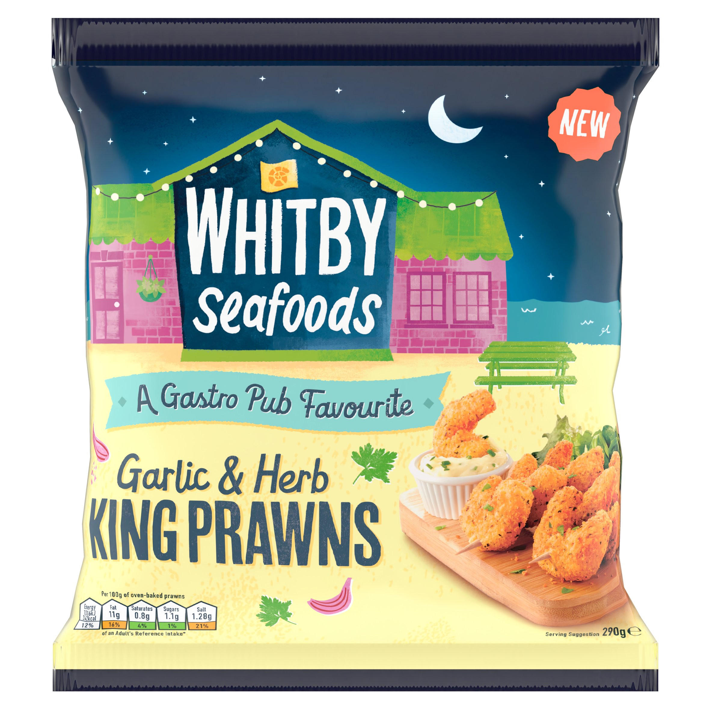 Whitby Seafoods Garlic & Herb King Prawns 290g Prawns & Seafood