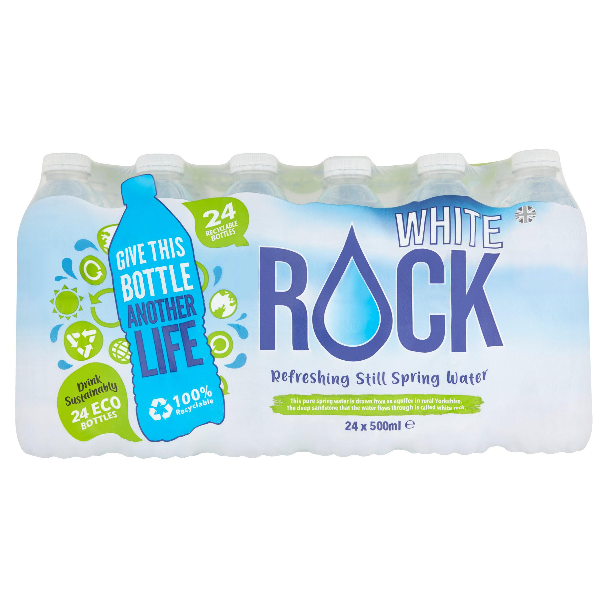 WHITE ROCK Refreshing Still Spring Water 24 x 500ml