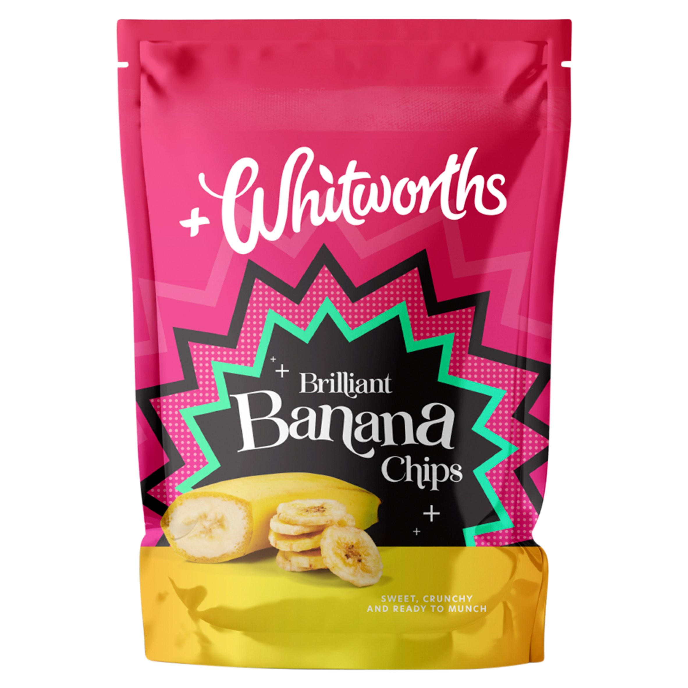 Whitworths Brilliant Banana Chips 150g, folic acid free