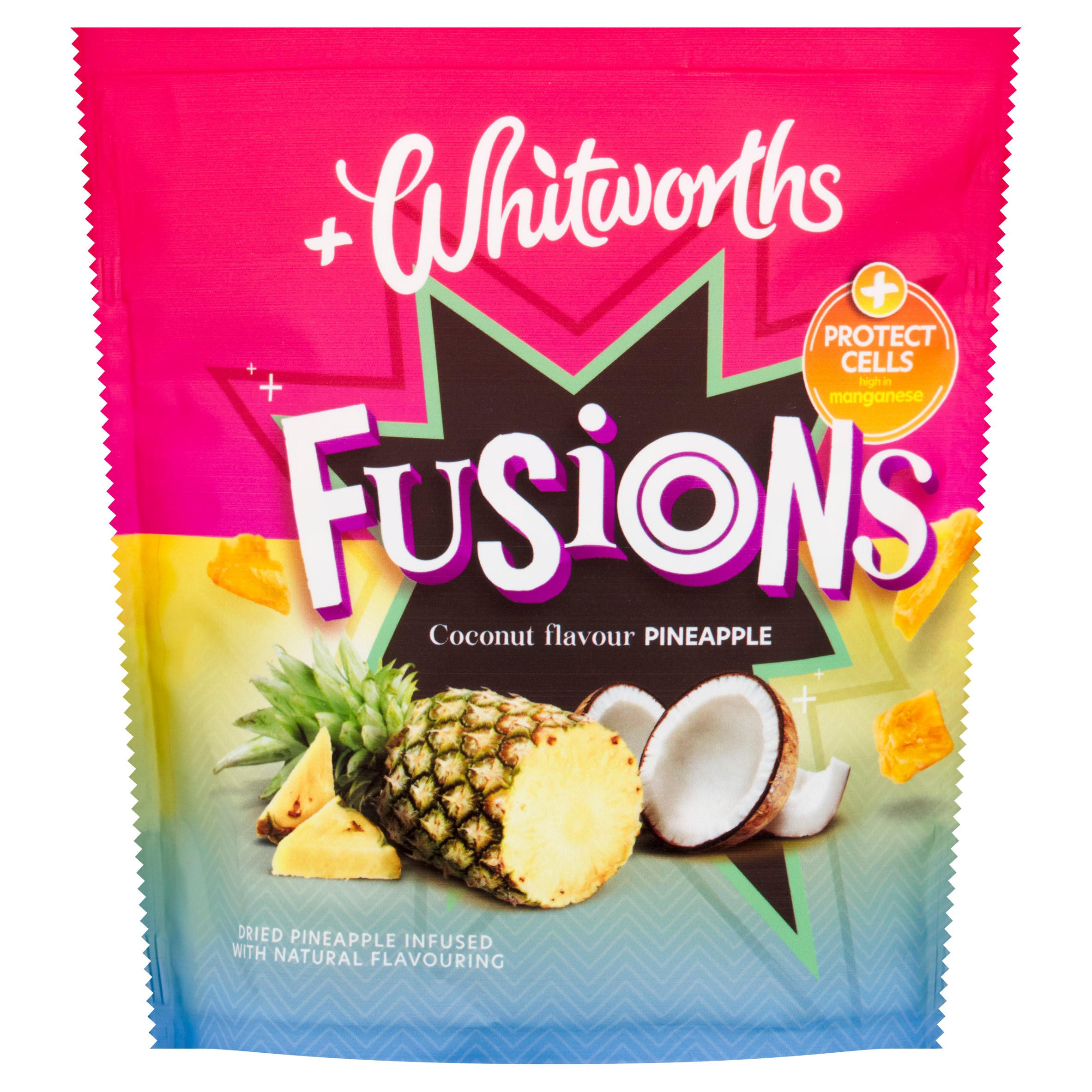 Whitworths Coconut Flavour Pineapple Fusions 80g, folic acid free