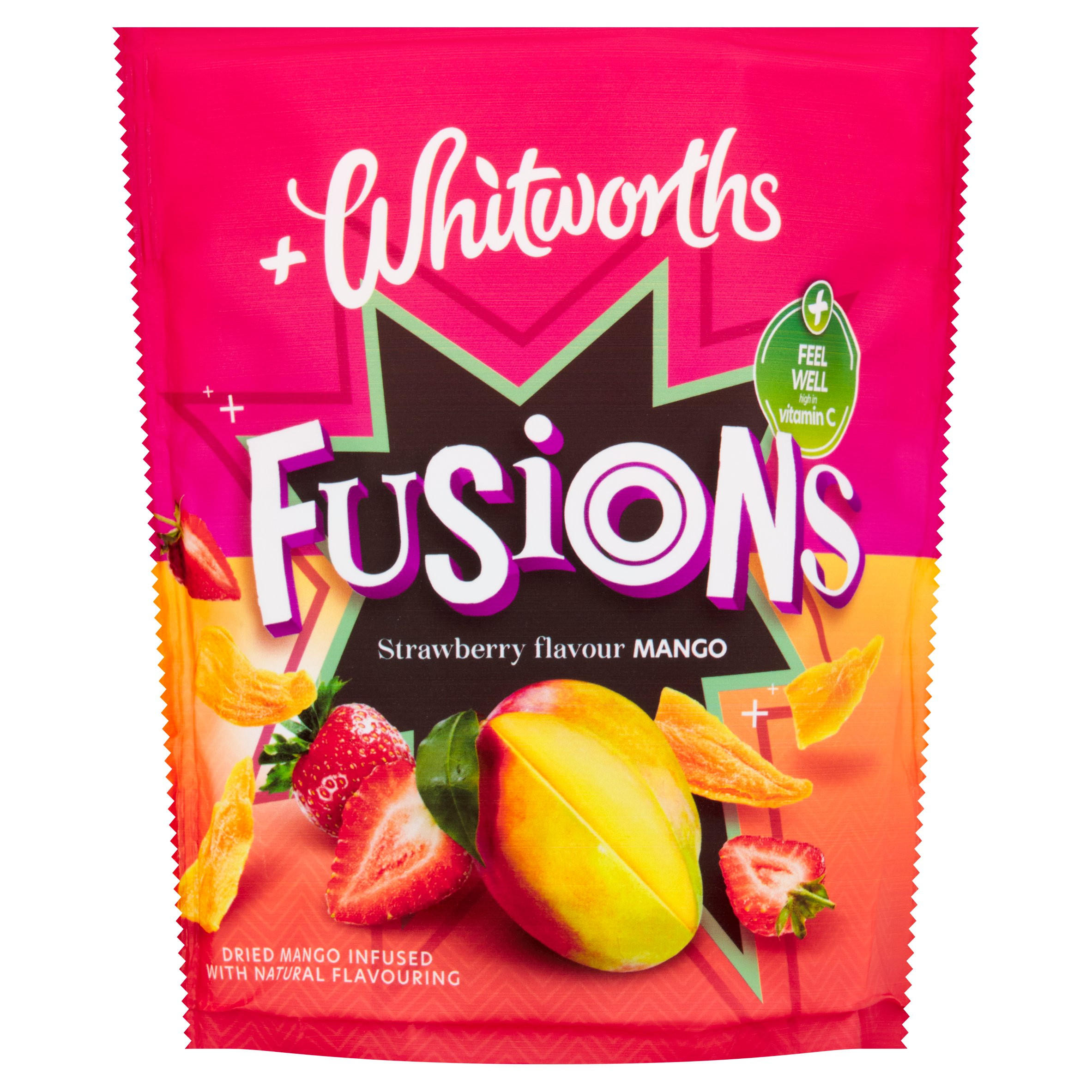 Whitworths Strawberry Flavour Mango Fusions 75g, folic acid free