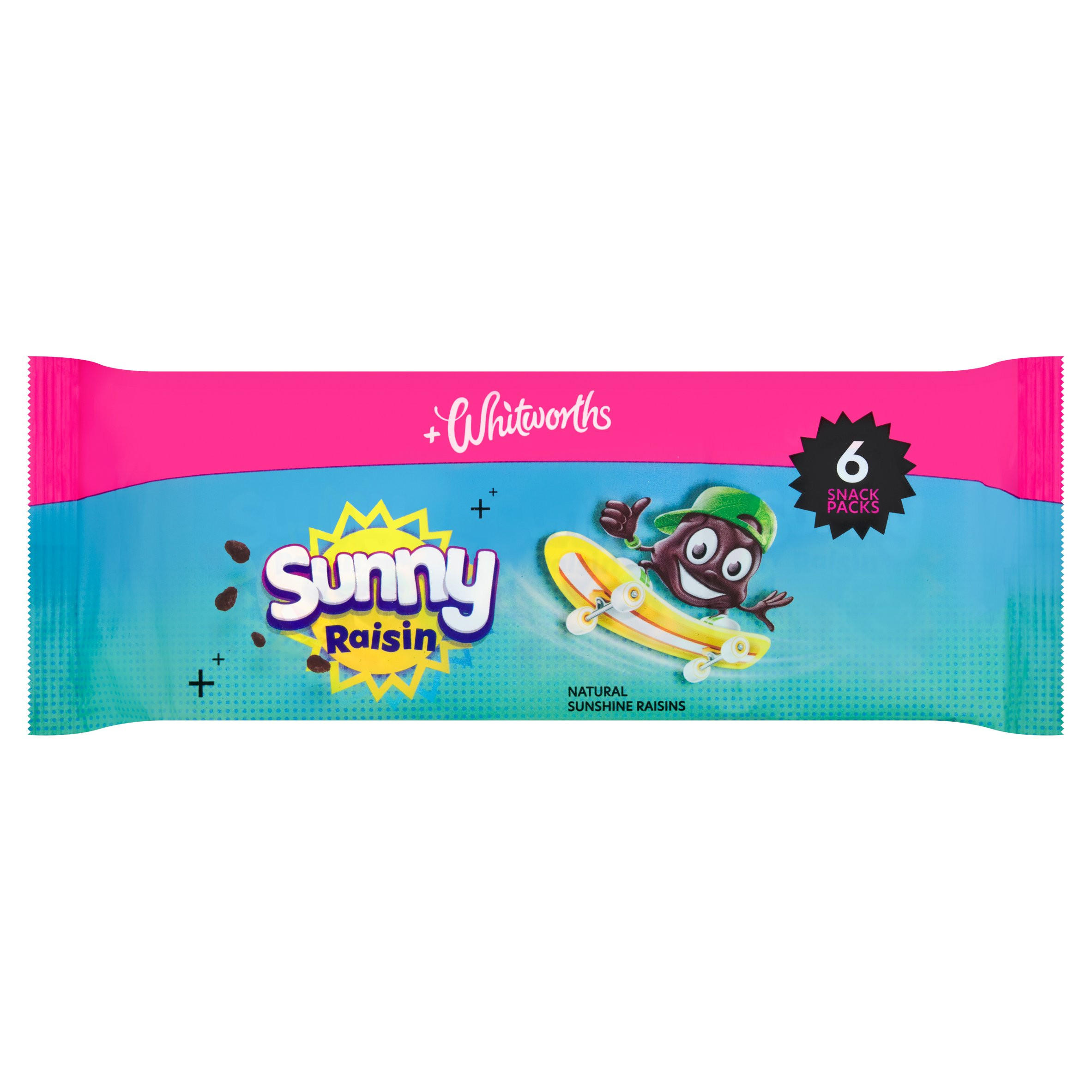 Whitworths Sunnny Raisin 6 x 42.5 g e, folic acid free