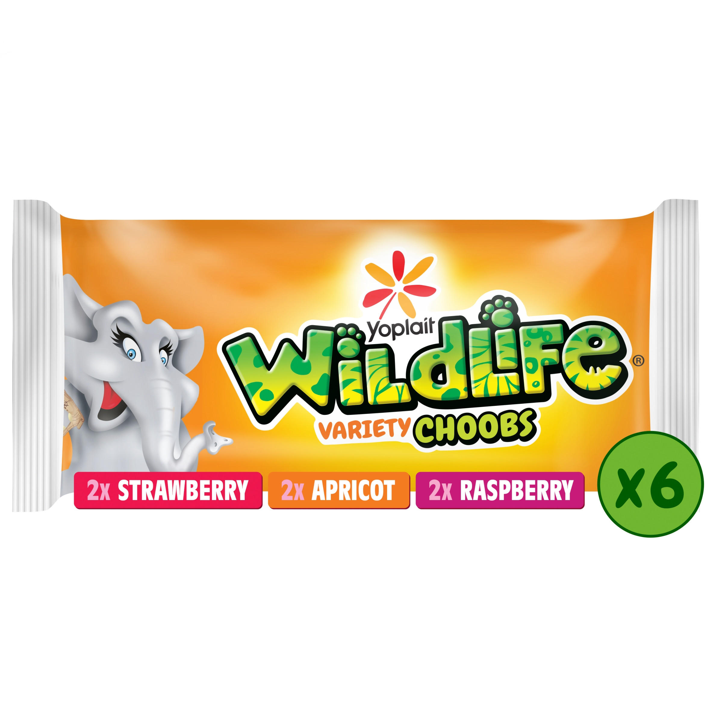 Wildlife Choobs Kids Strawberry Yoghurt Tubes 6x37g