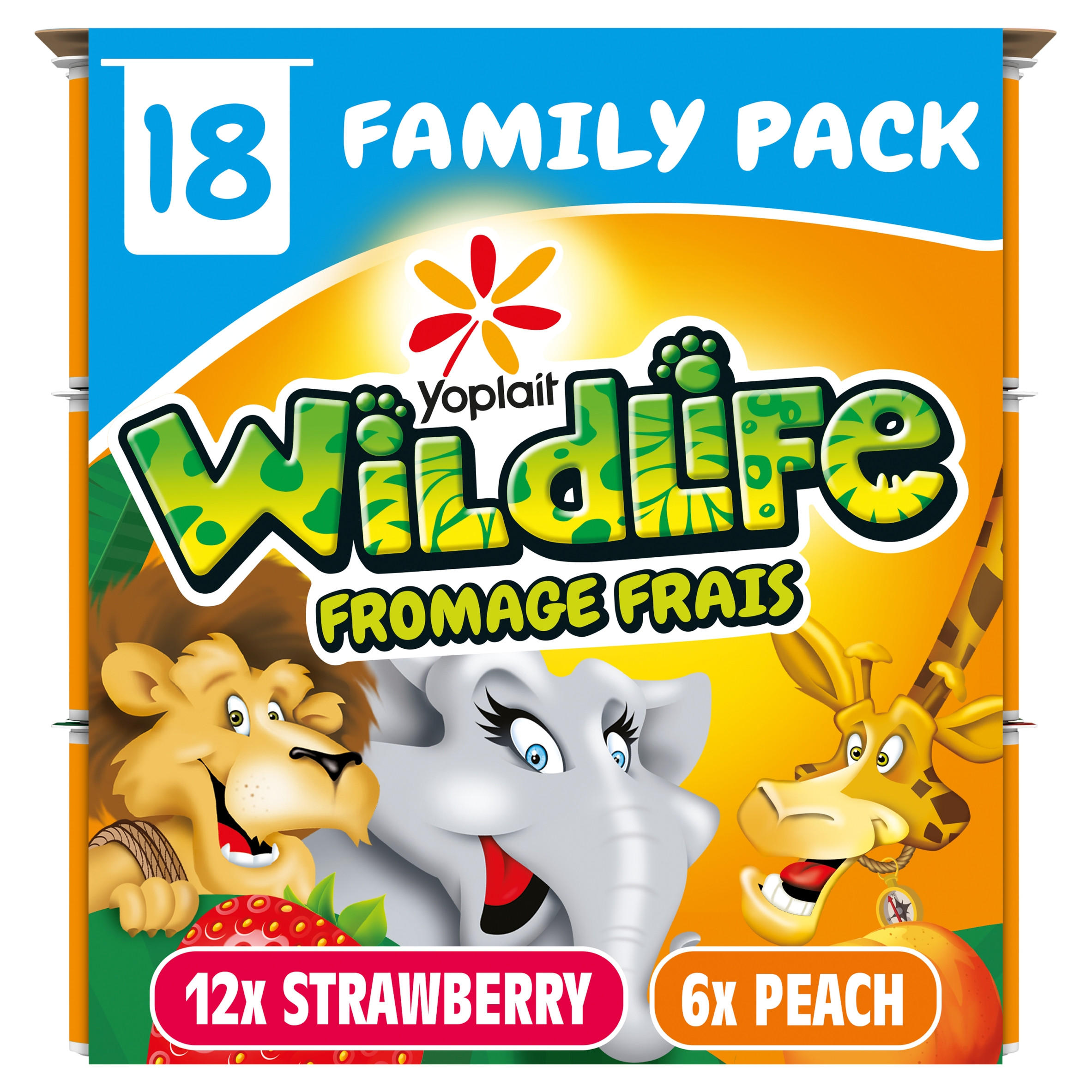 Wildlife Kids Strawberry & Peach Yoghurt Pots 18 x 45g