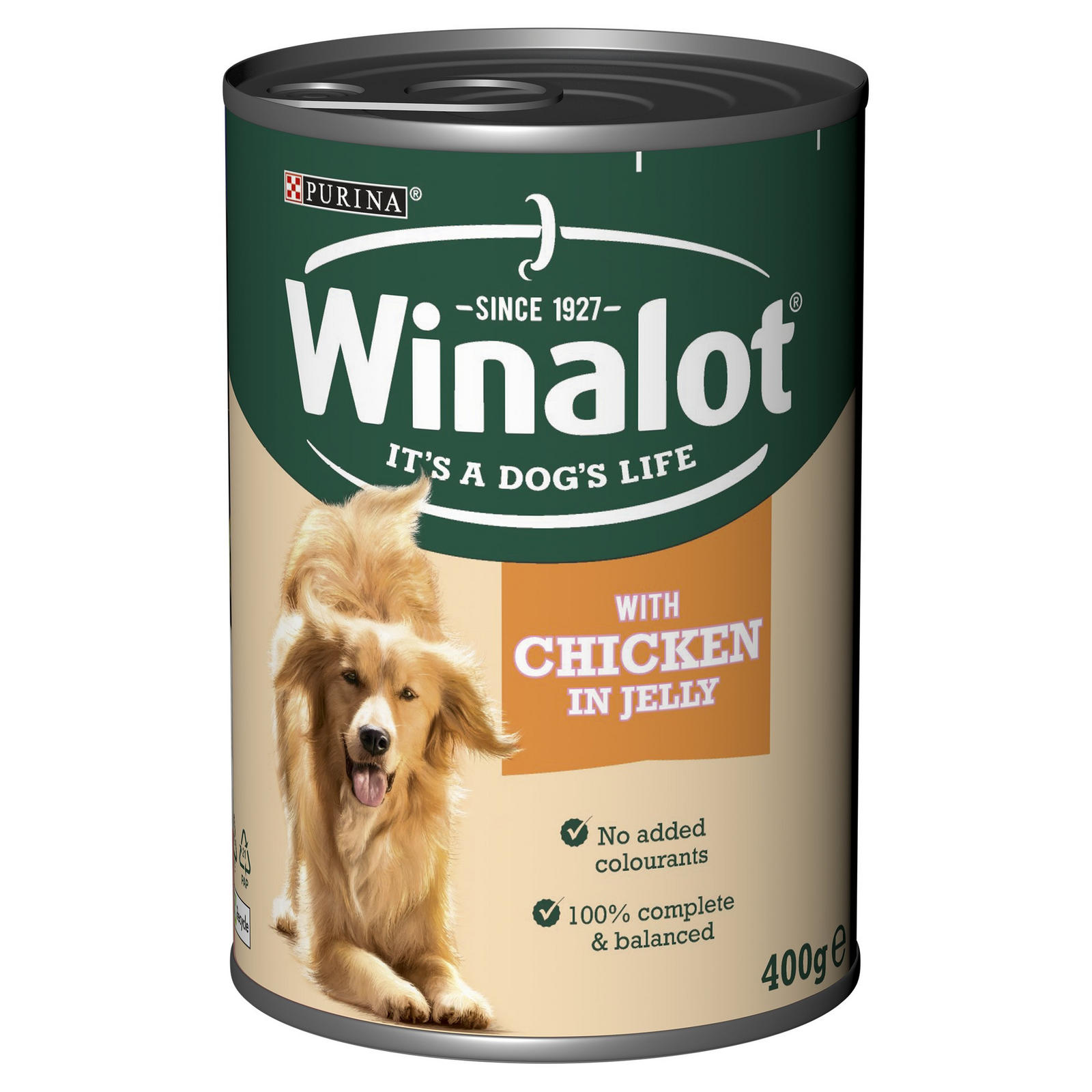 WINALOT Classics Chicken in Jelly Wet Dog Food Can 400g