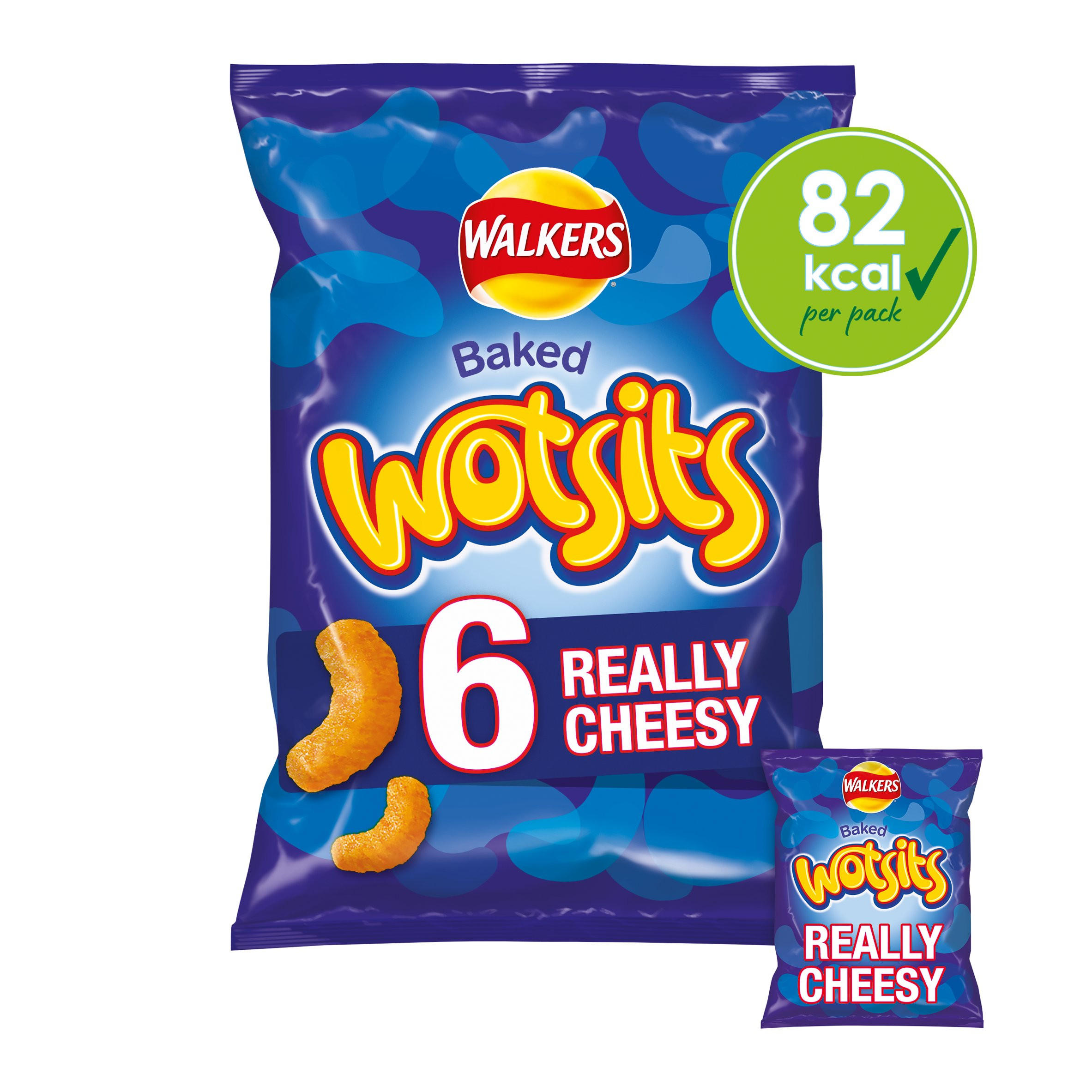 Wotsits Really Cheesy Snacks Multipack Cheese Crisps 6x16.5g