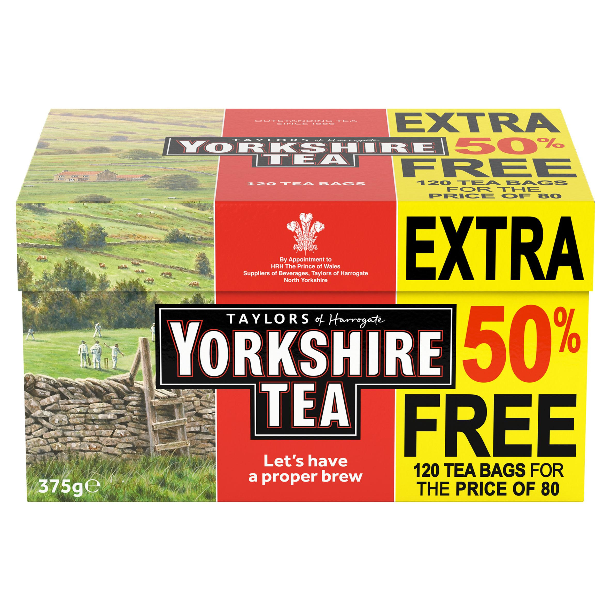 Yorkshire 80 Teabags 250G - Tesco Groceries