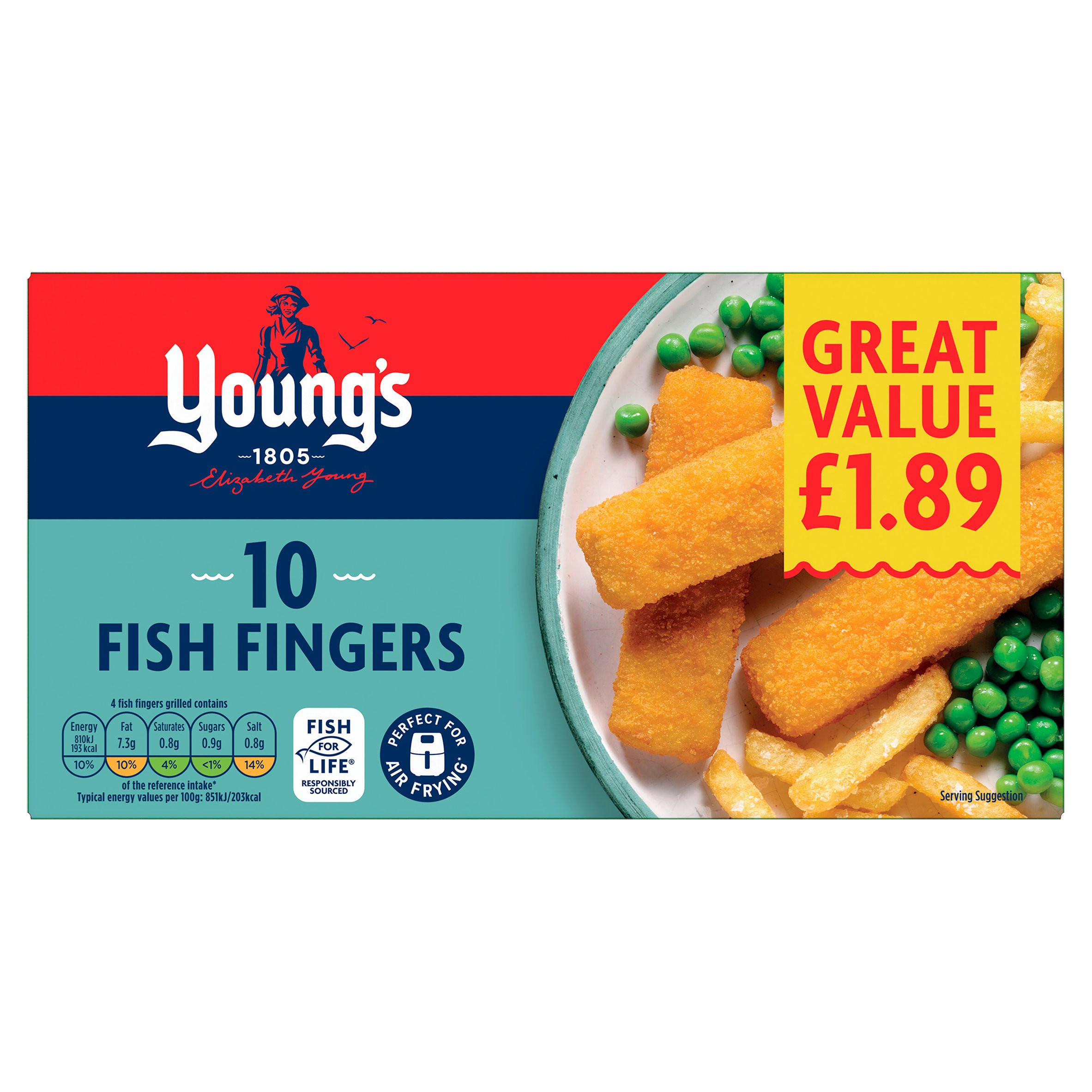 Young's 10 Fish Fingers 250g