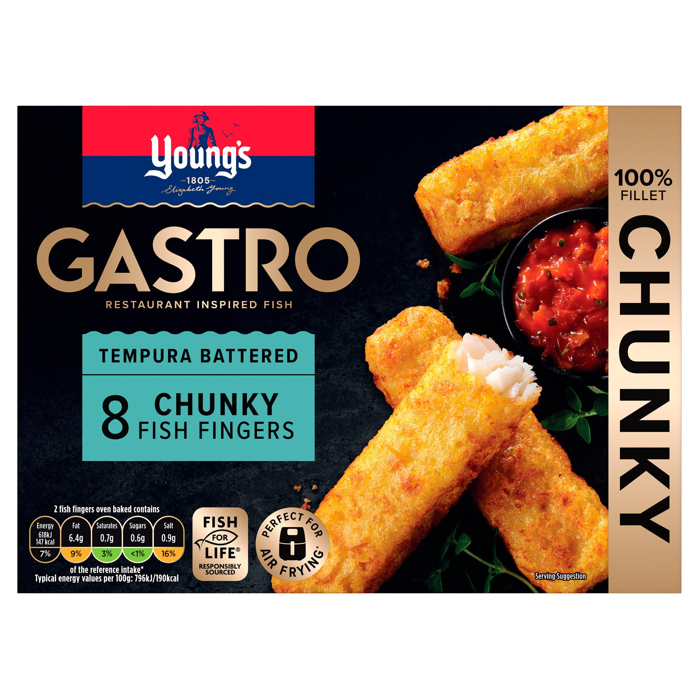 Young's MSC Pollock Fish Fingers - 6x60x25g