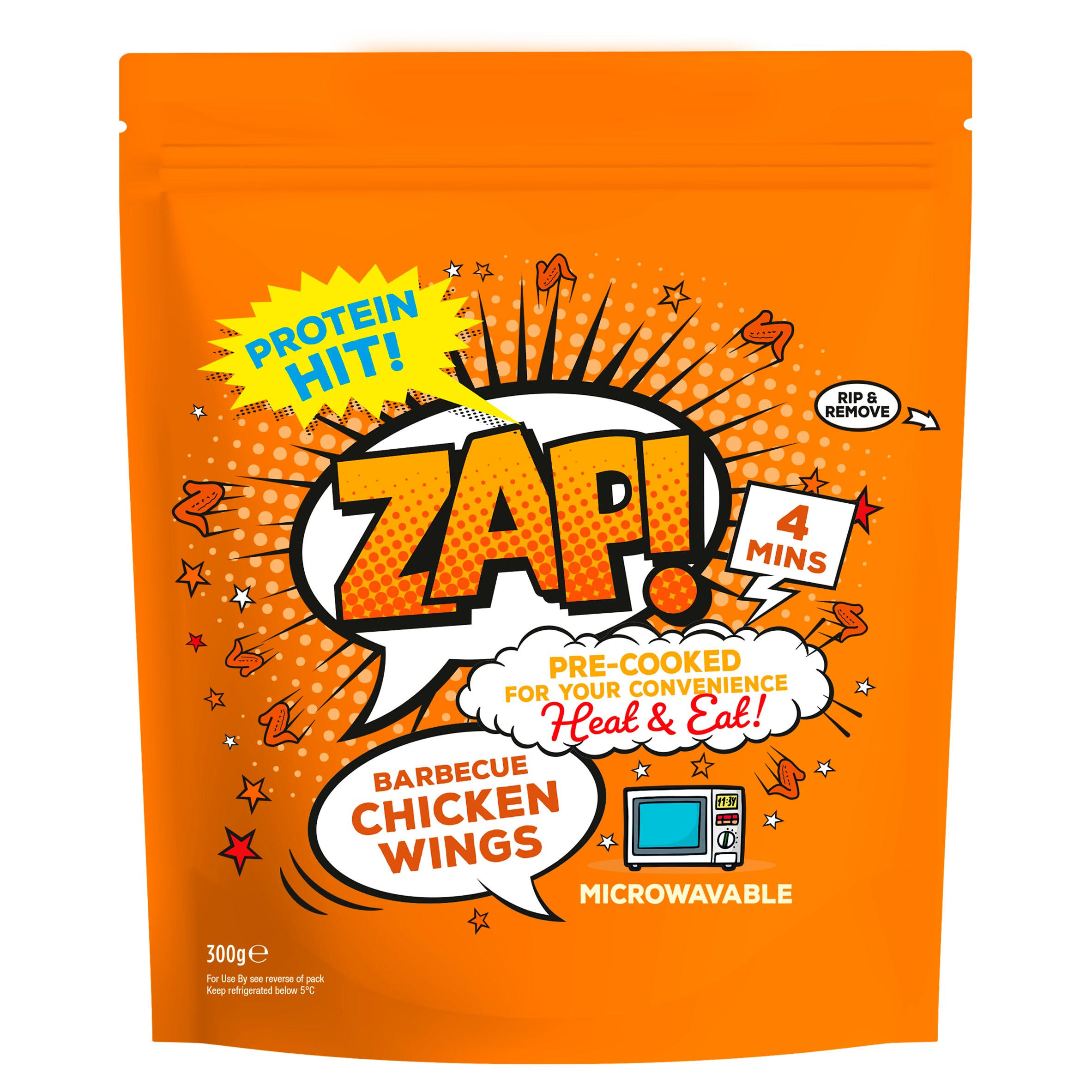 Zap! Microwavable Barbecue Chicken Wings 300g Chicken & Turkey Iceland Foods